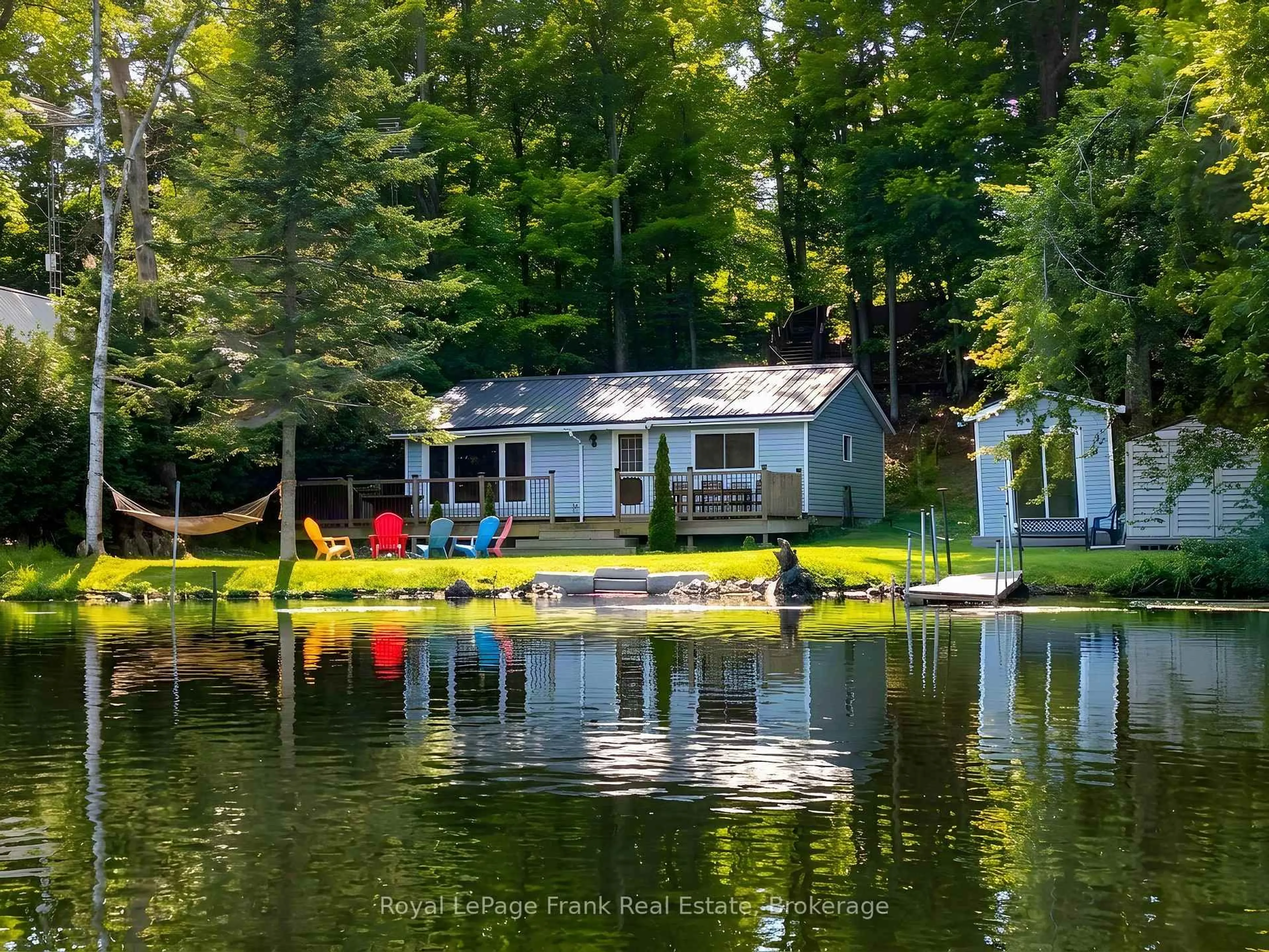A pic from outside/outdoor area/front of a property/back of a property/a pic from drone, water/lake/river/ocean view for 744D Marble Point Rd, Limoges Ontario K0K 2M0
