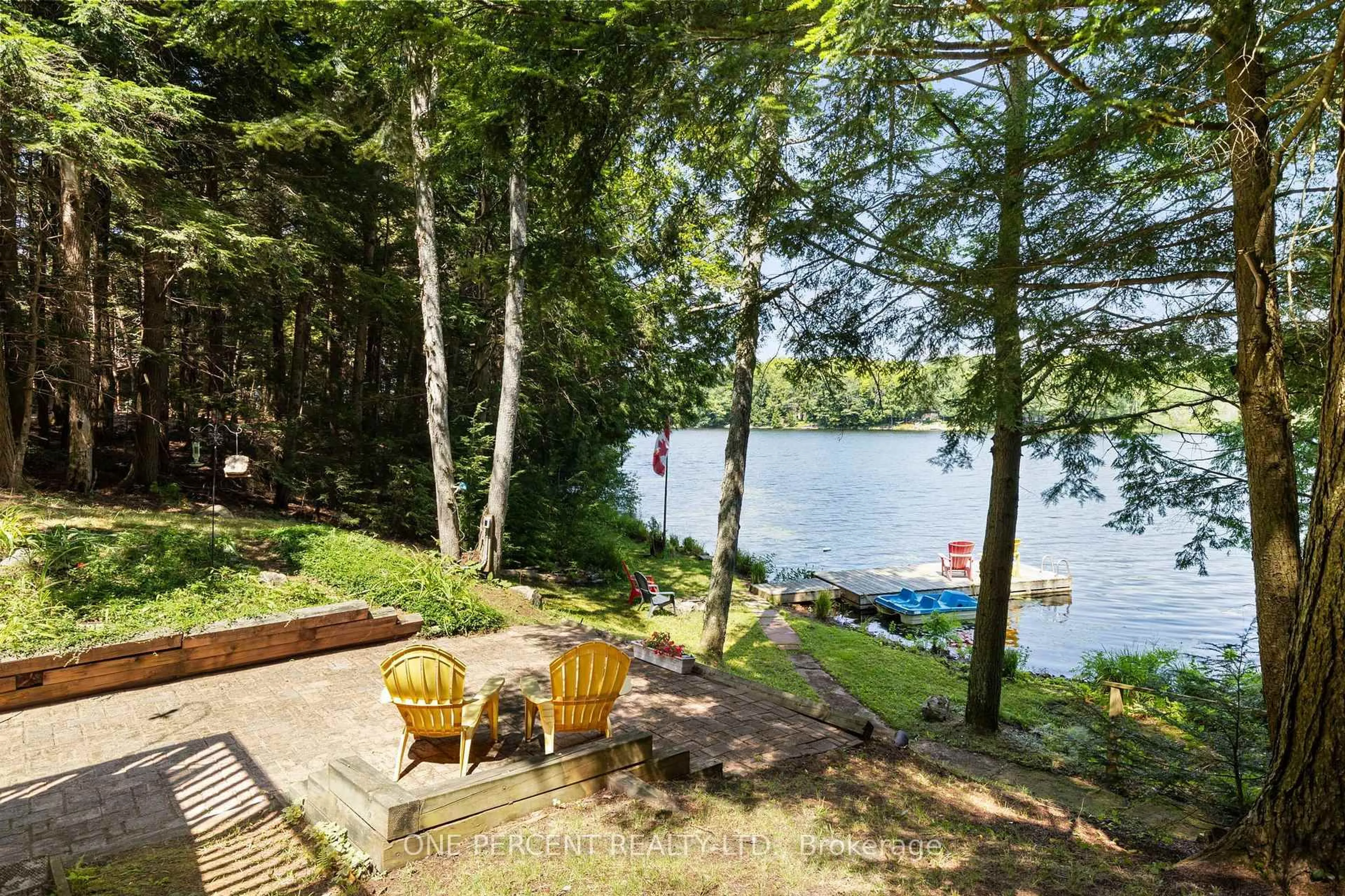Patio, water/lake/river/ocean view for 1143 Butterfly Rd, Muskoka Lakes Ontario P0B 1J0