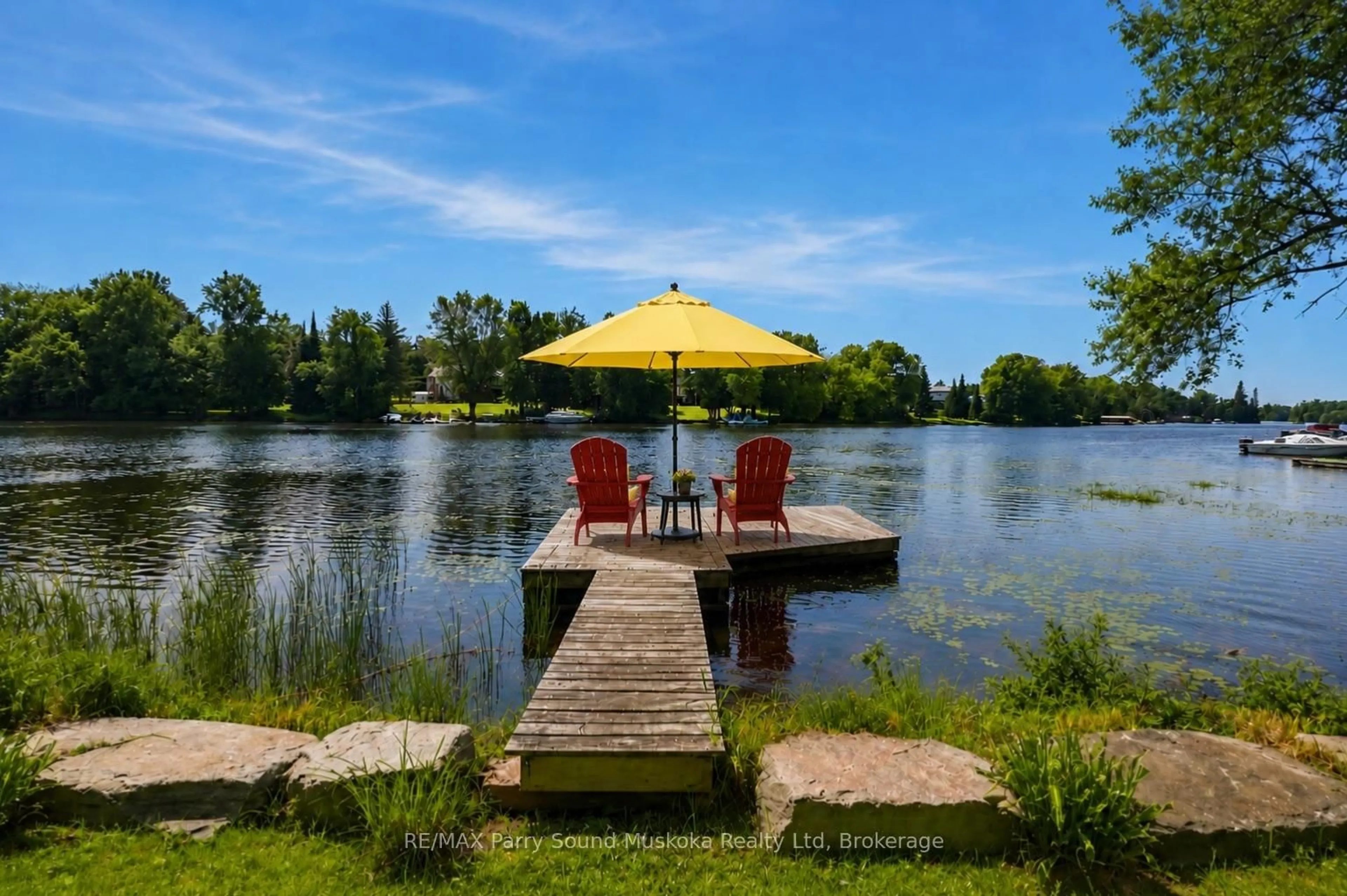 Patio, water/lake/river/ocean view for 587 Centre Rd, McKellar Ontario P2A 0B4