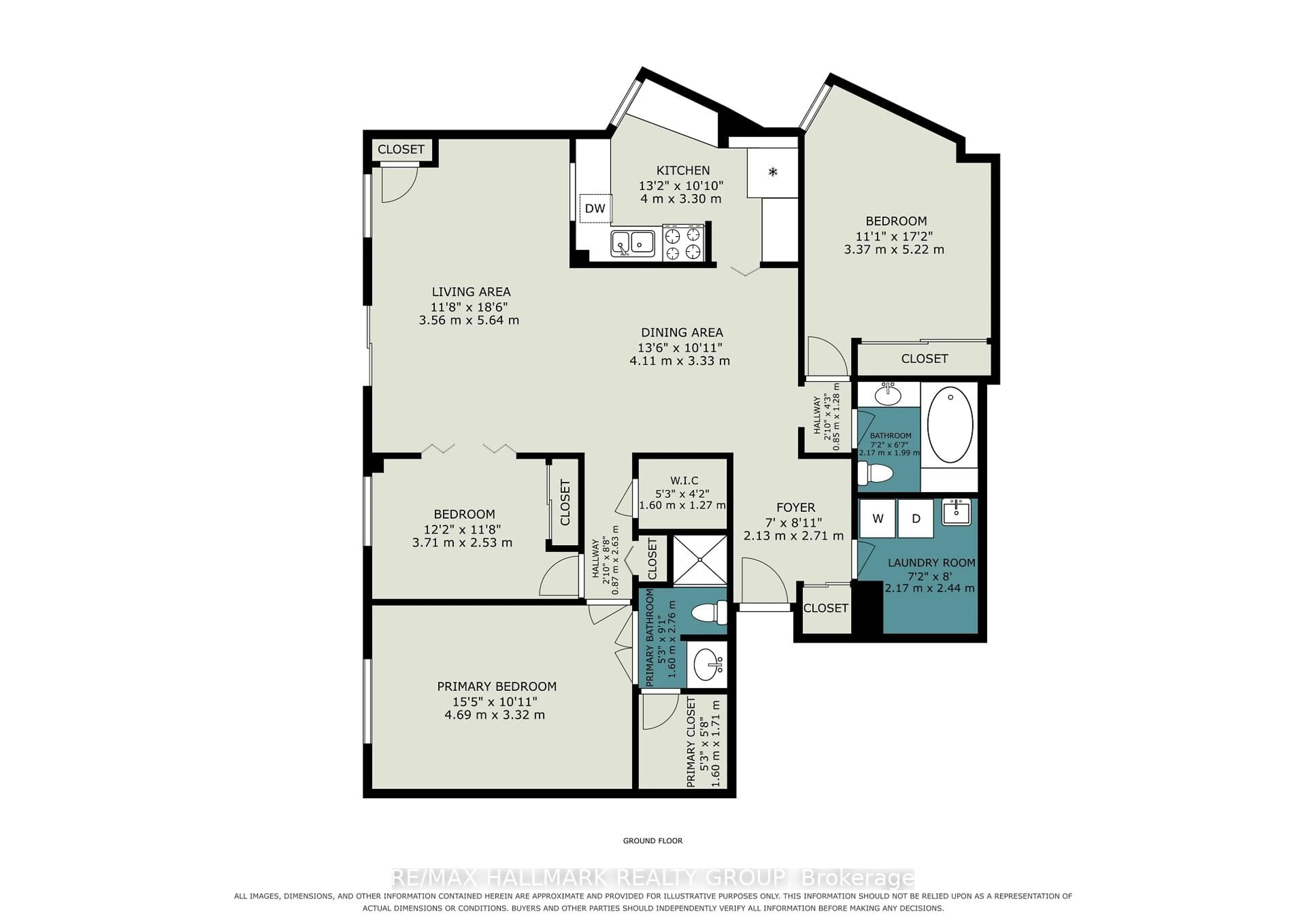 Floor plan for 2850 CARLING Ave #302, Ottawa Ontario K2B 8M4