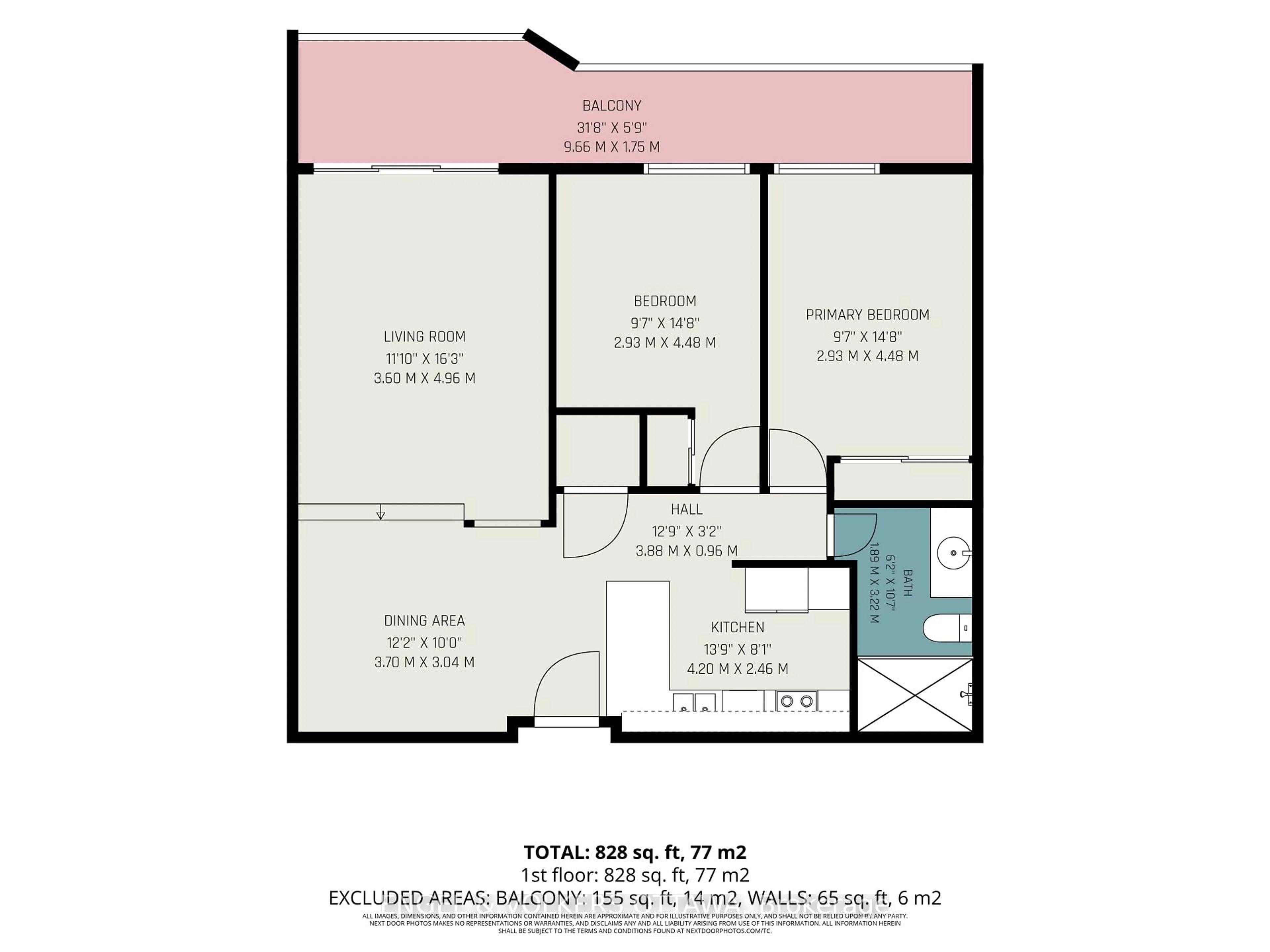 Floor plan for 415 Greenview Ave #1702, Ottawa Ontario K2B 8G5