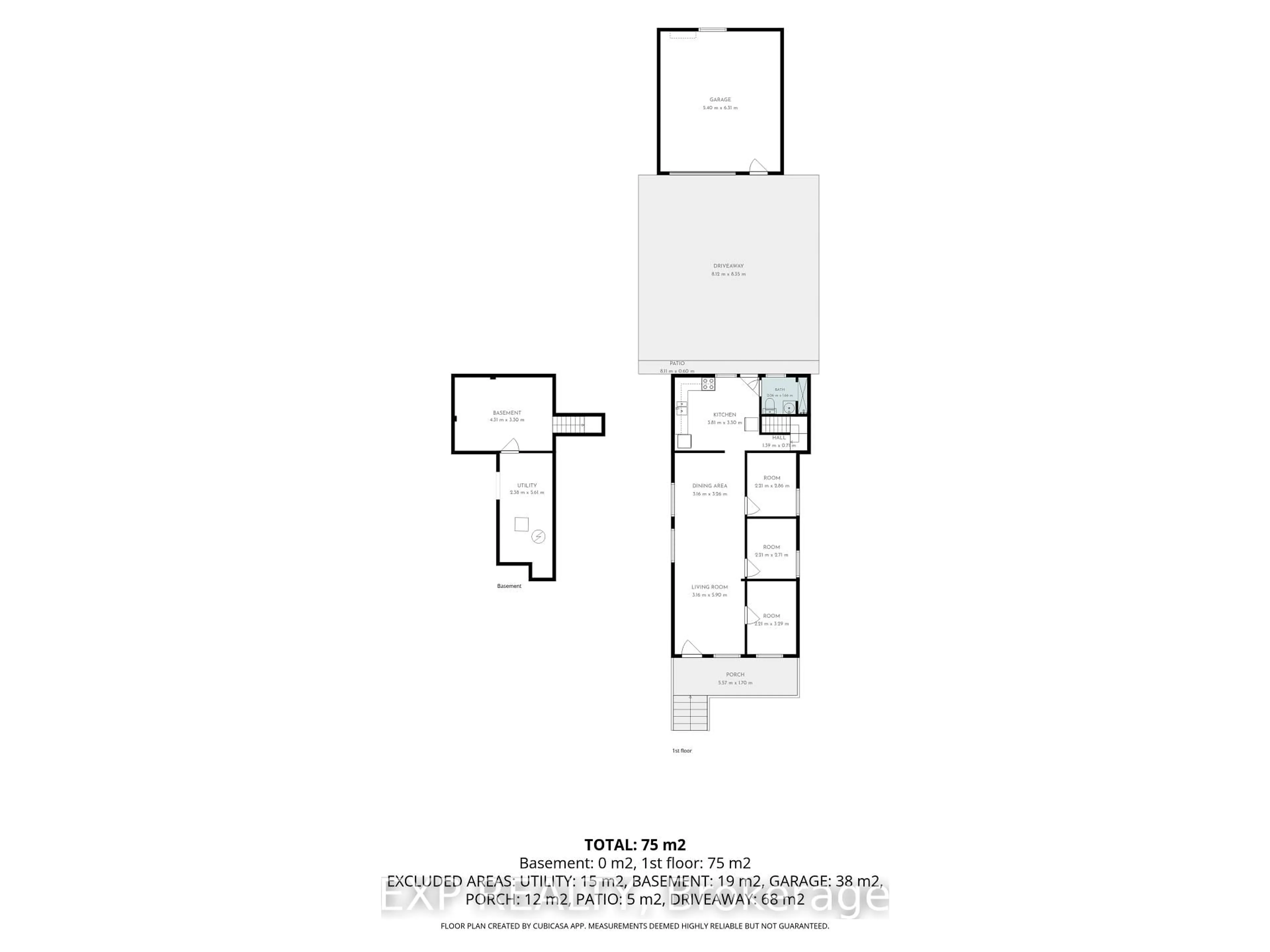 Floor plan for 1025 York St, London East Ontario N5W 2T4