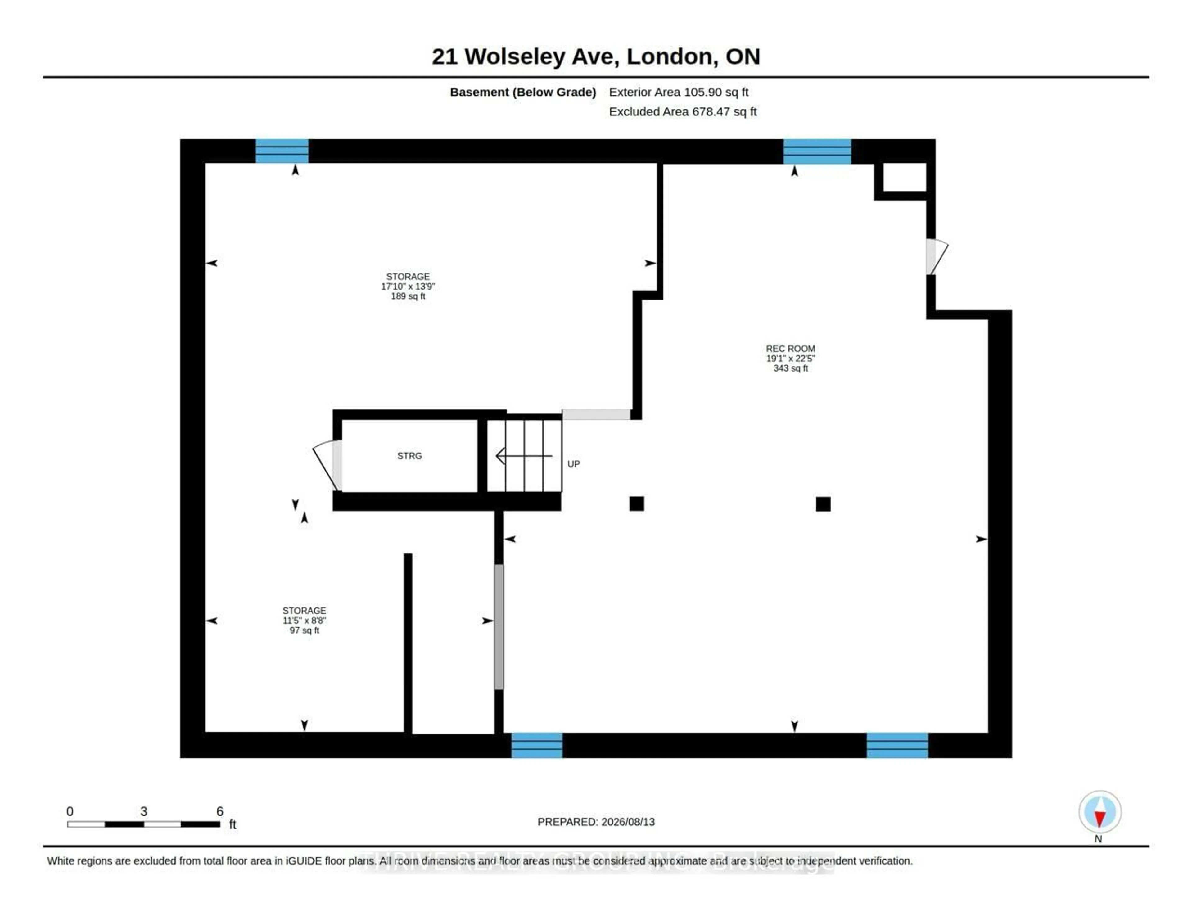 Floor plan for 21 Wolseley Ave, London East Ontario N5Y 2K7