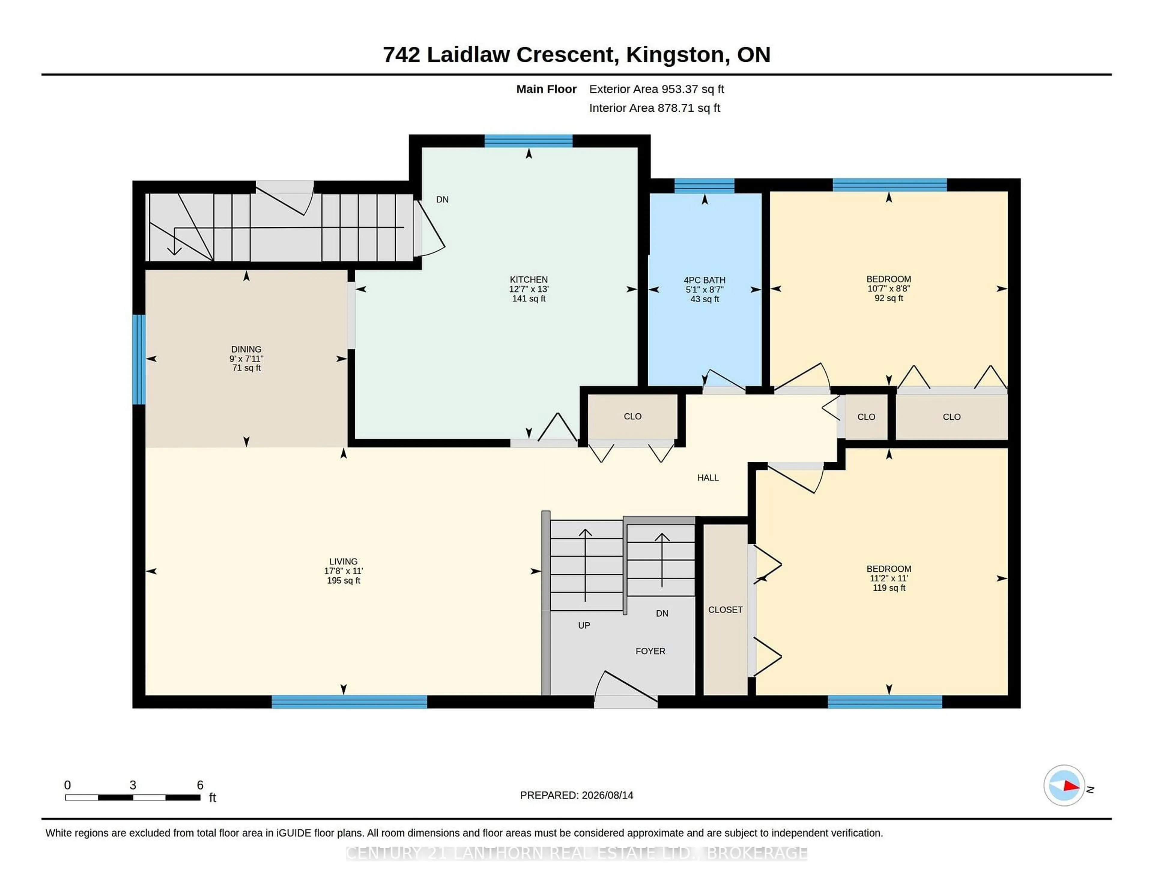 Floor plan for 742 Laidlaw Cres, Kingston Ontario K7M 5M5
