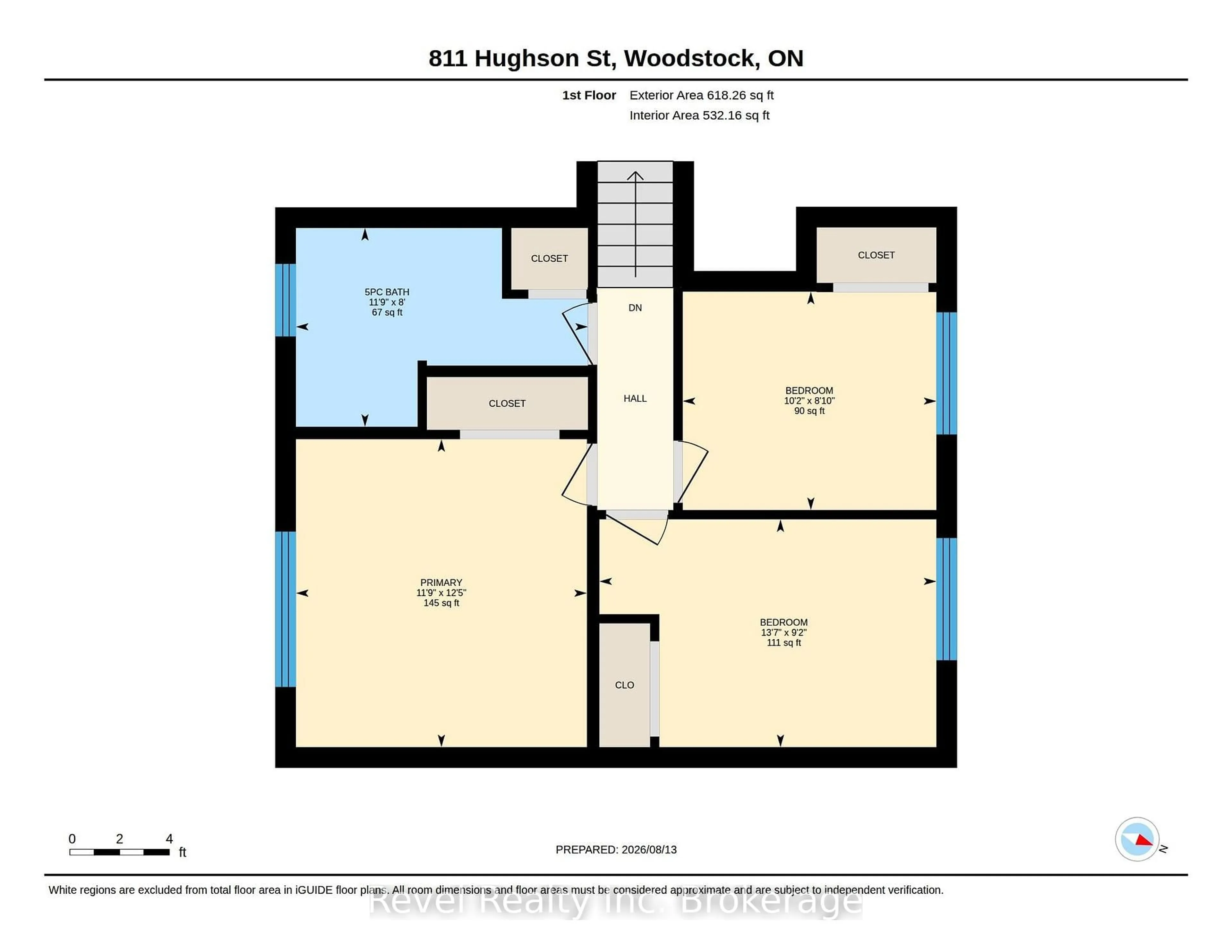 Floor plan for 811 Hughson St, Woodstock Ontario N4S 4P8