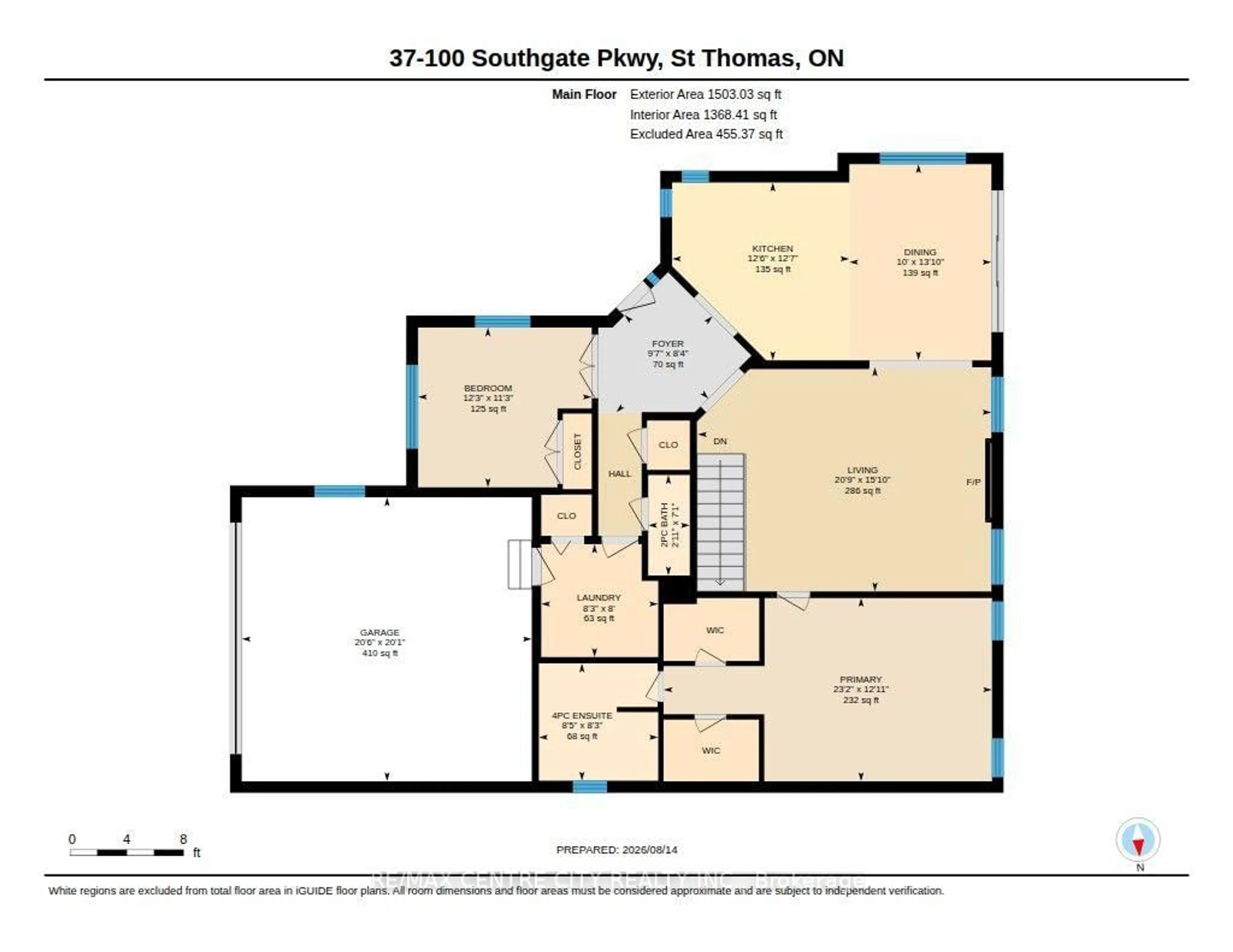 Floor plan for 100 Southgate Pkwy #37, St. Thomas Ontario N5R 6M3