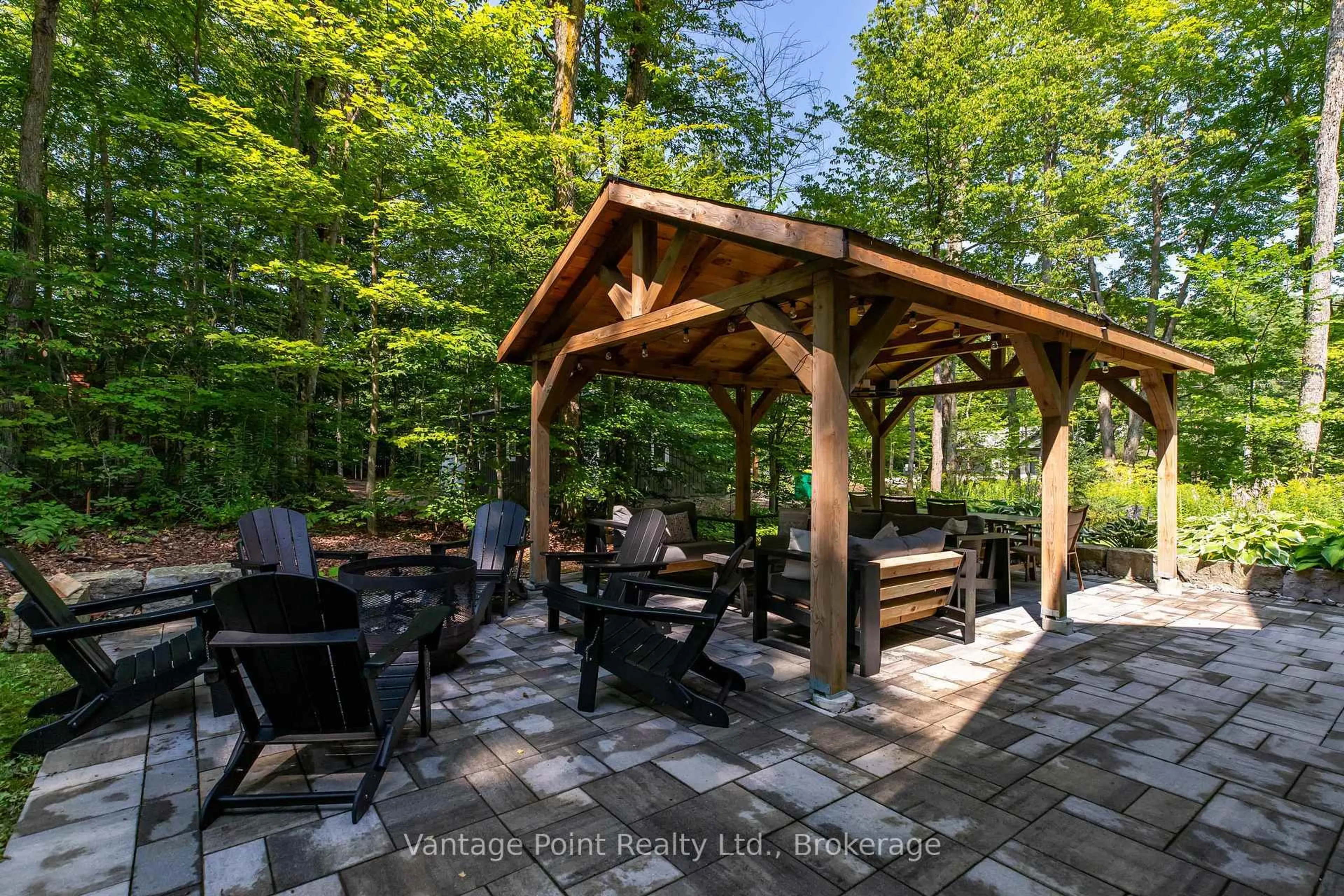 Patio, forest/trees view for 120 Beau Lane, Grey Highlands Ontario N0C 1E0