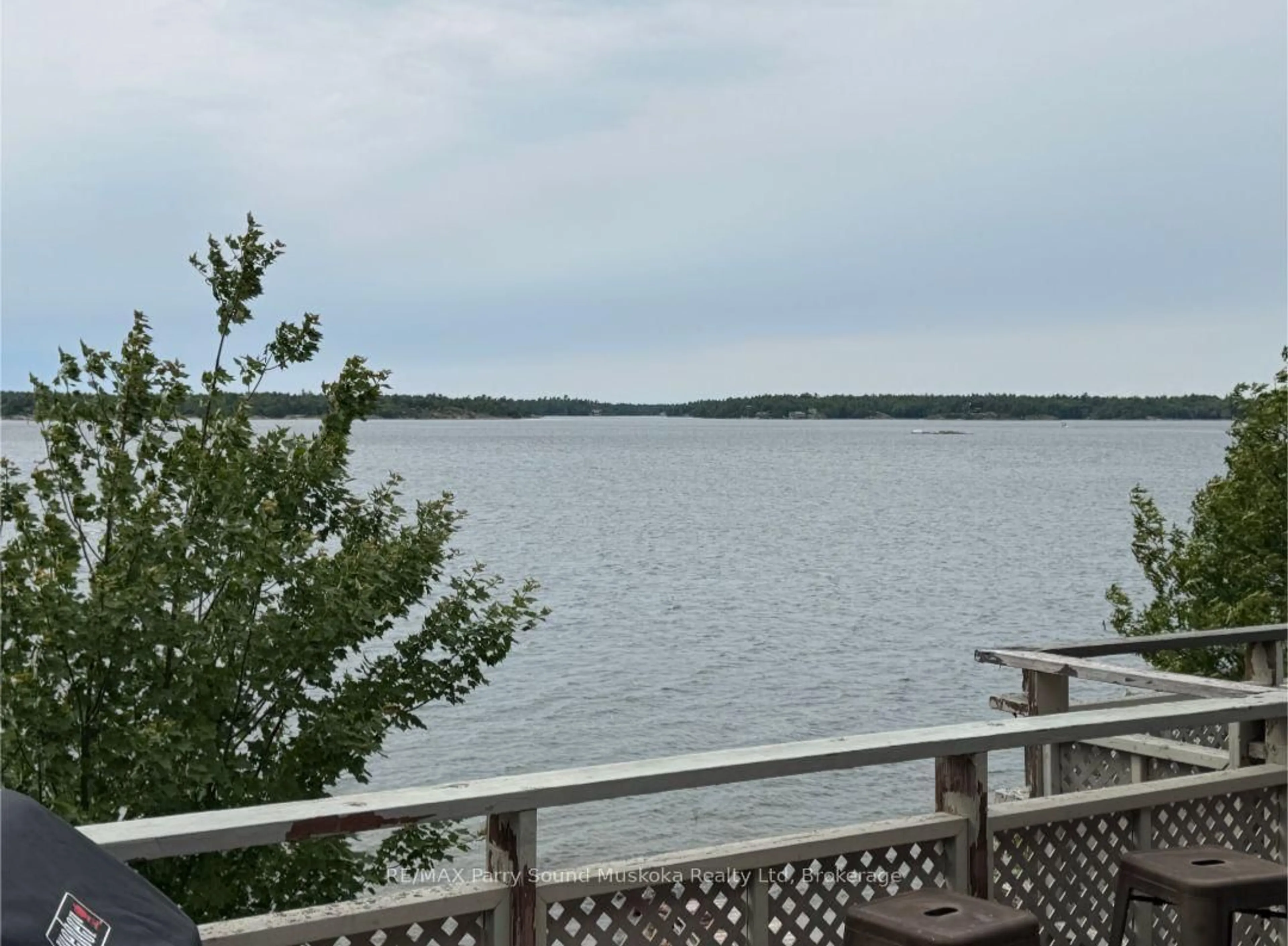 Patio, water/lake/river/ocean view for A60-17 Pentecost Island, The Archipelago Ontario P0G 1K0