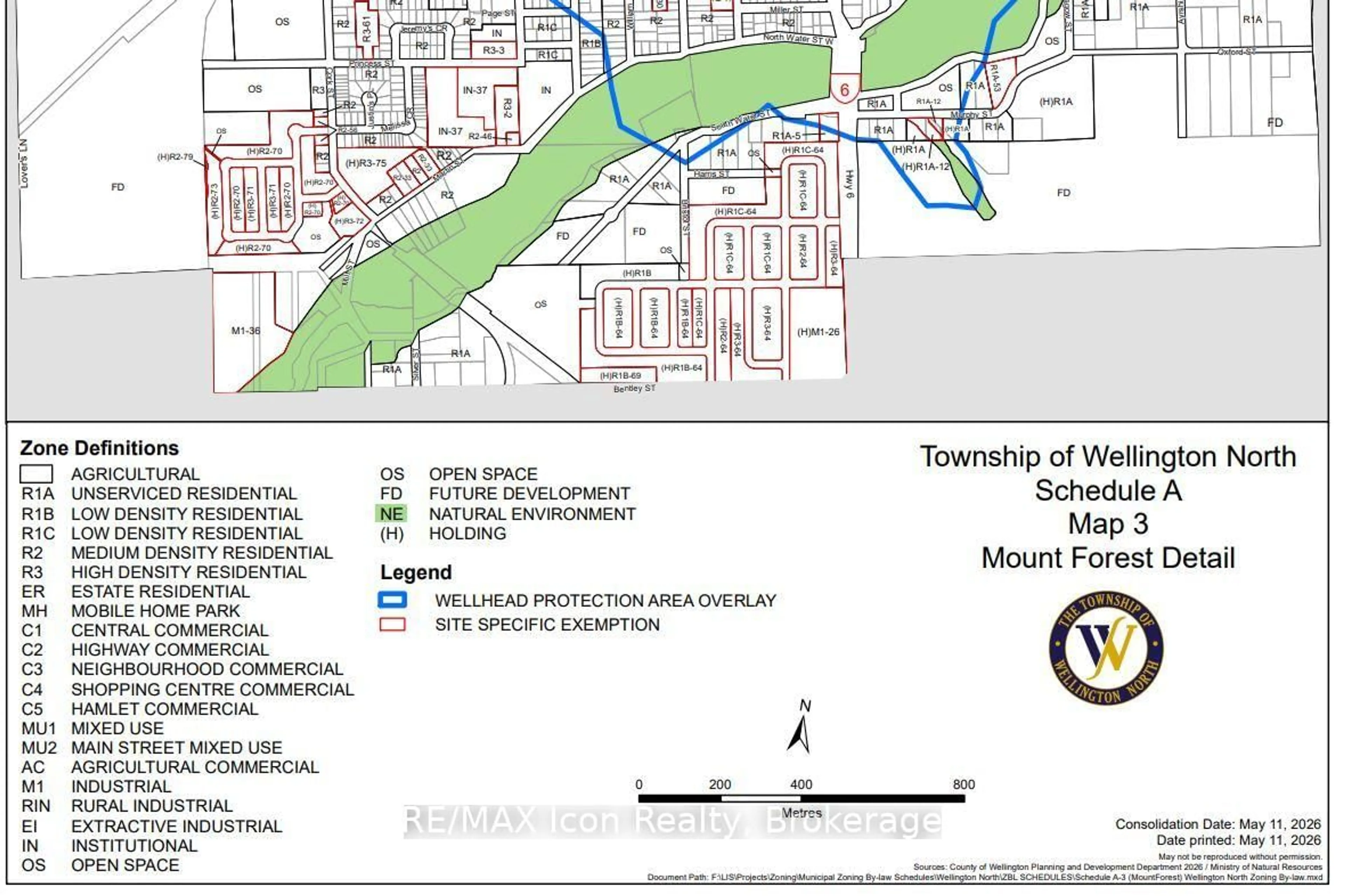 Picture of a map for 250 Harris St, Wellington North Ontario N0G 2L3