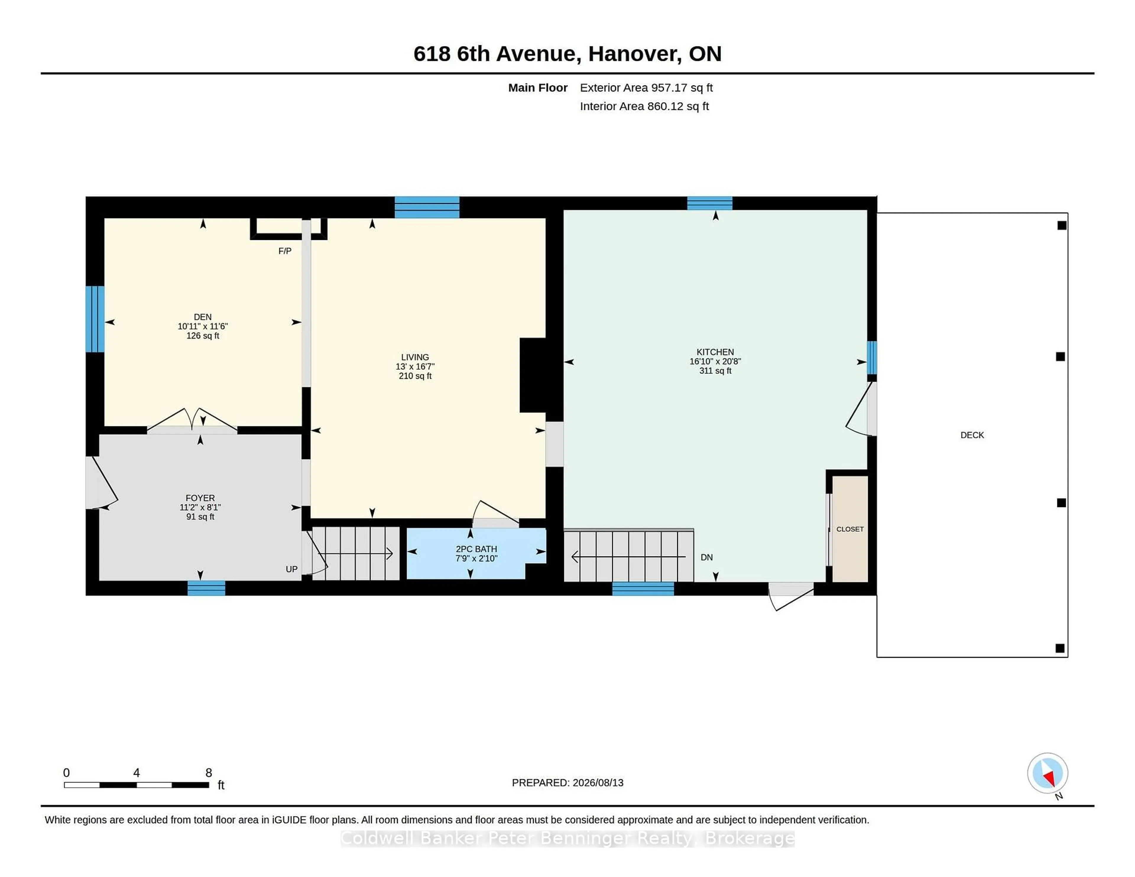 Floor plan for 618 8th Ave, Hanover Ontario N4N 2L3
