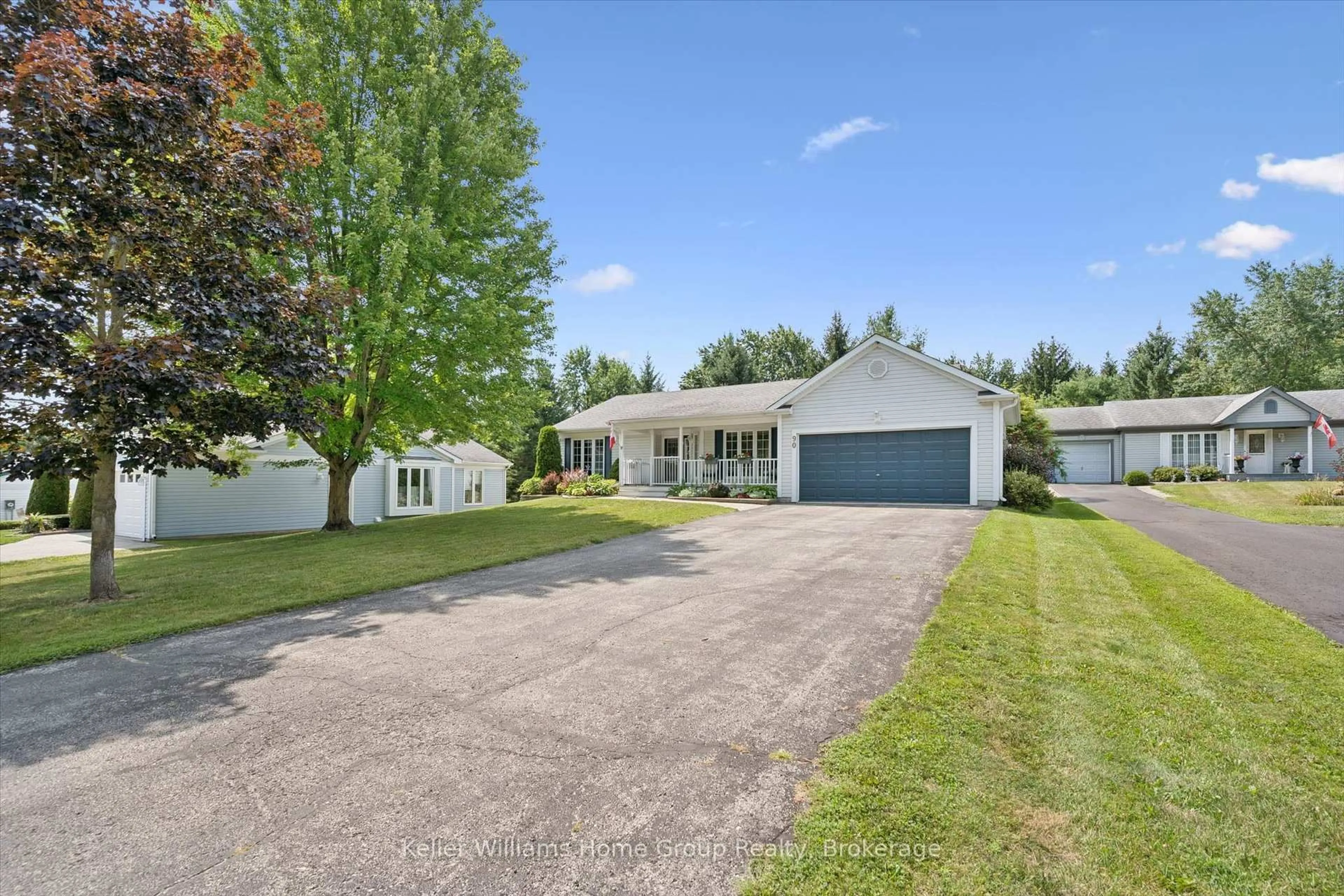 A pic from outside/outdoor area/front of a property/back of a property/a pic from drone, street for 90 White Bark Way, Centre Wellington Ontario N0B 1J0