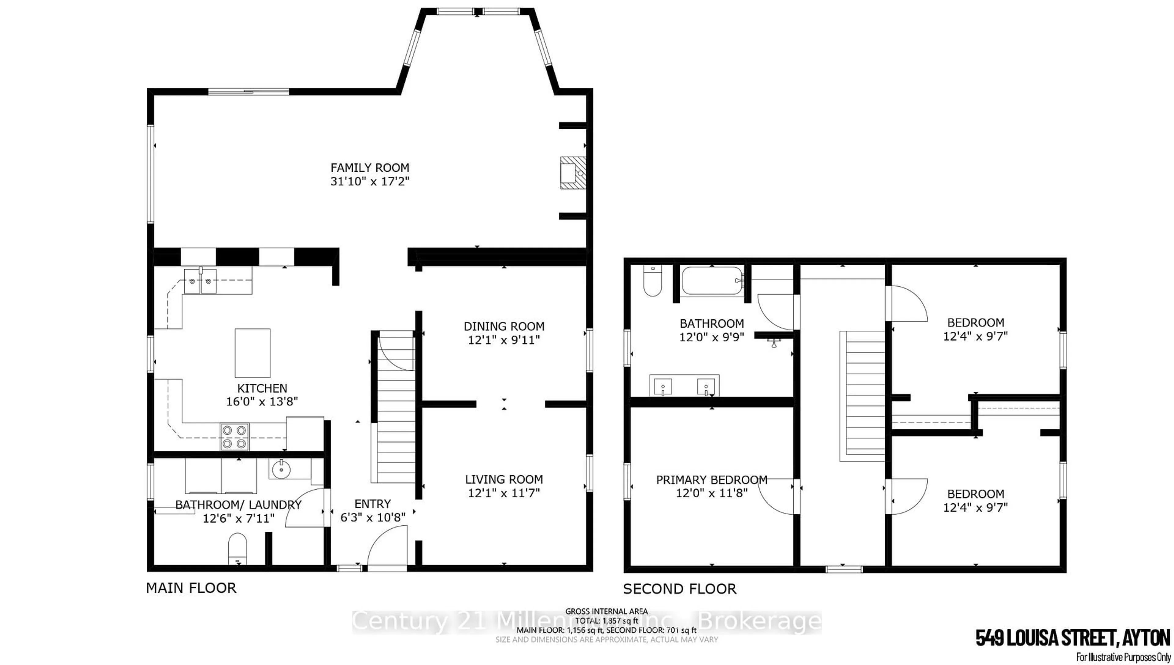 Floor plan for 549 Louisa St, West Grey Ontario N0G 1C0