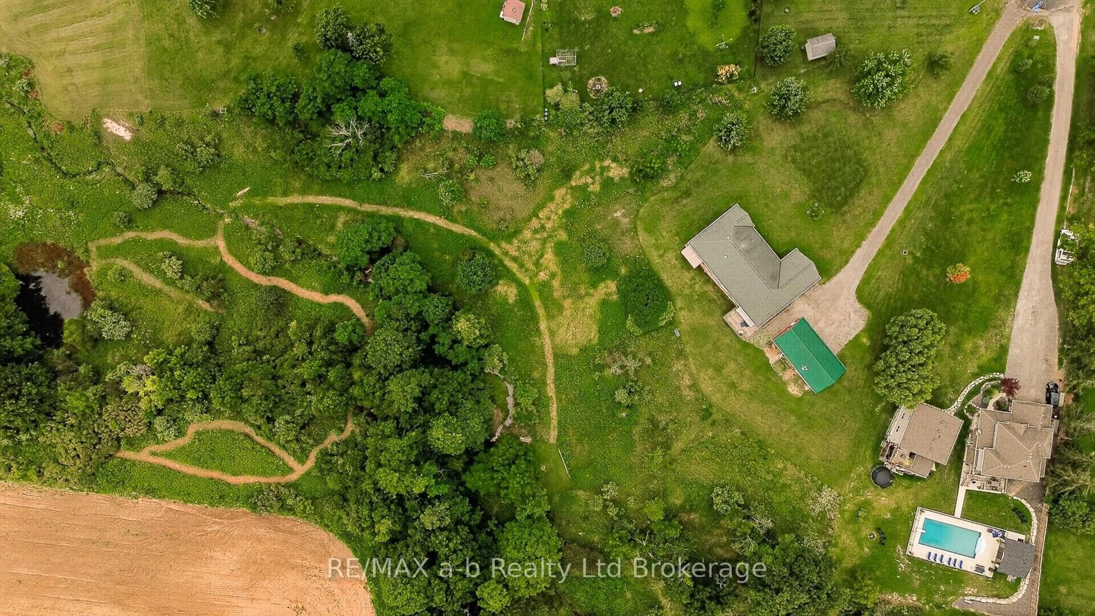 A pic from outside/outdoor area/front of a property/back of a property/a pic from drone, forest/trees view for 8827 Prince St, Dutton/Dunwich Ontario N0L 1P0