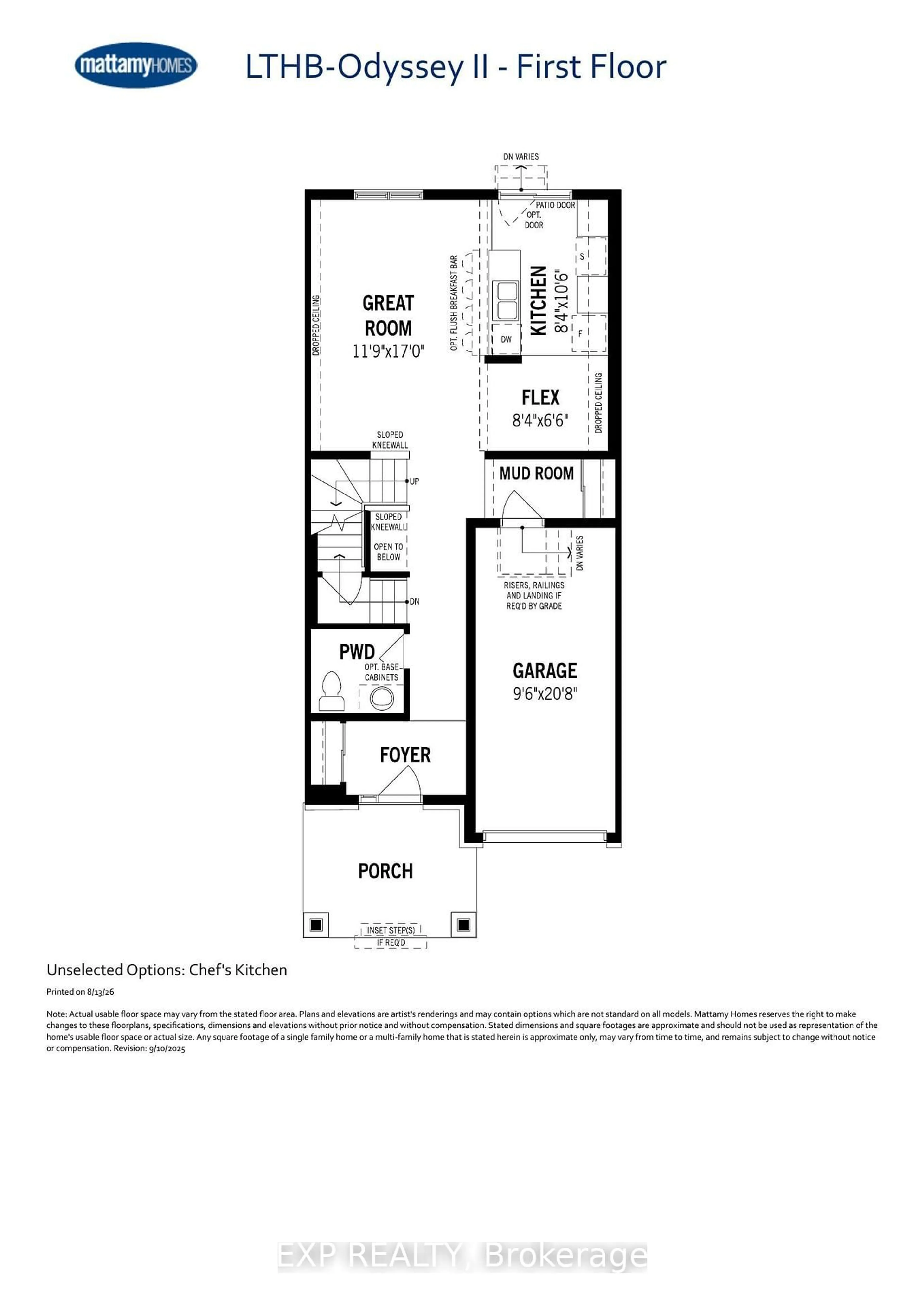 Floor plan for Lot#3522 Codd's Rd, Ottawa Ontario K1K 5C2