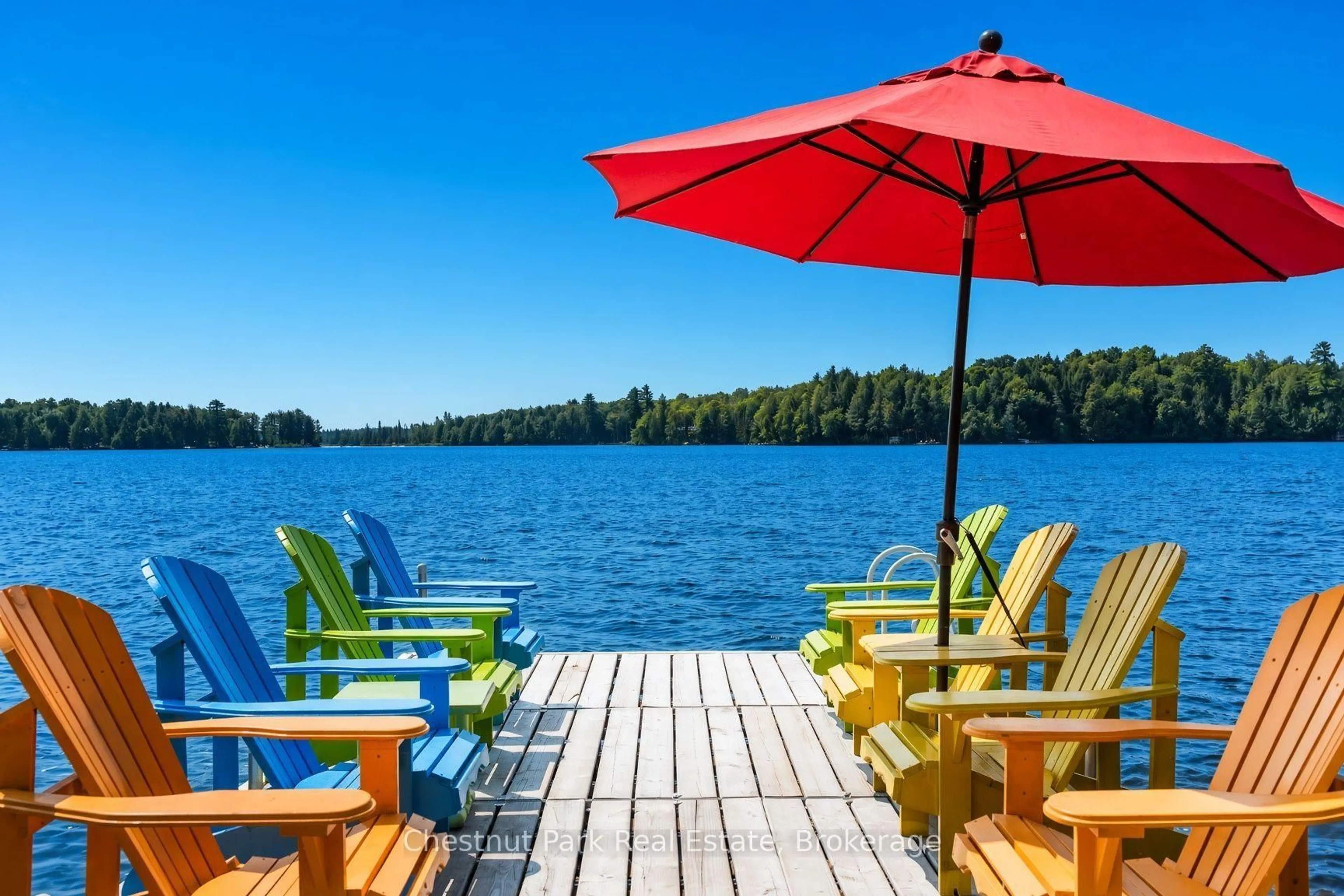 Patio, water/lake/river/ocean view for 102 Sherwood Acres Dr, Parry Sound Remote Area Ontario P0A 1X0