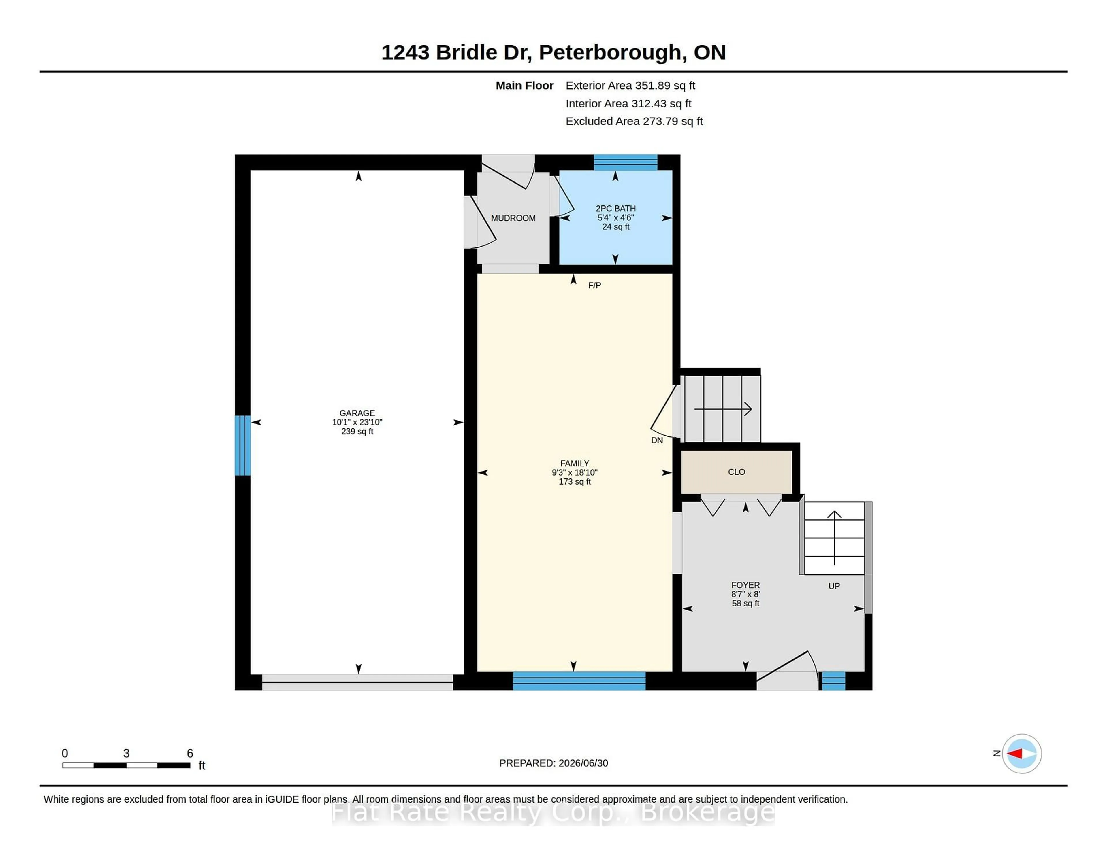 Floor plan for 1243 Bridle Dr, Peterborough Ontario K9J 7J7