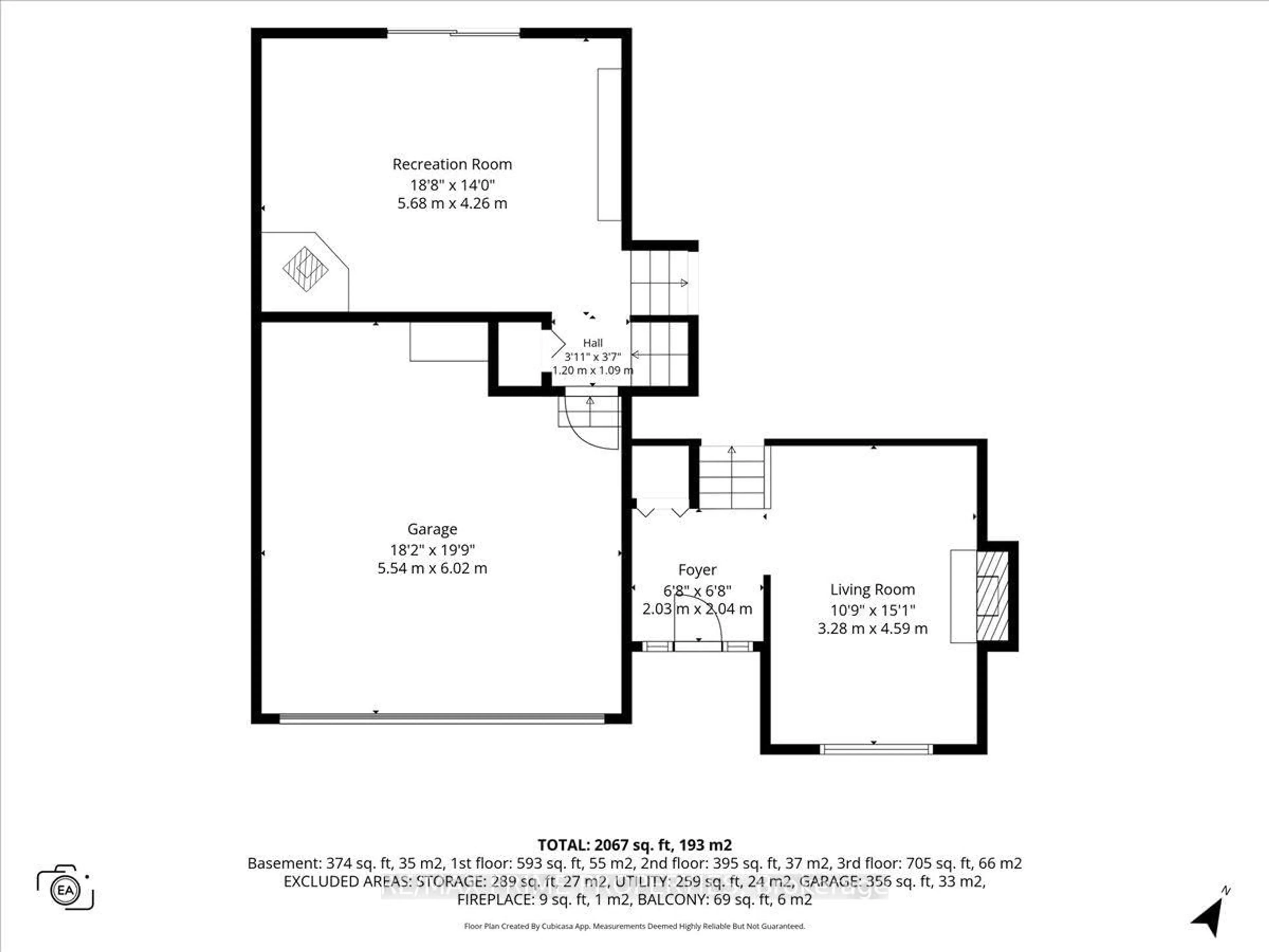 Floor plan for 1971 Rosebella Ave, Ottawa Ontario K1T 1G6