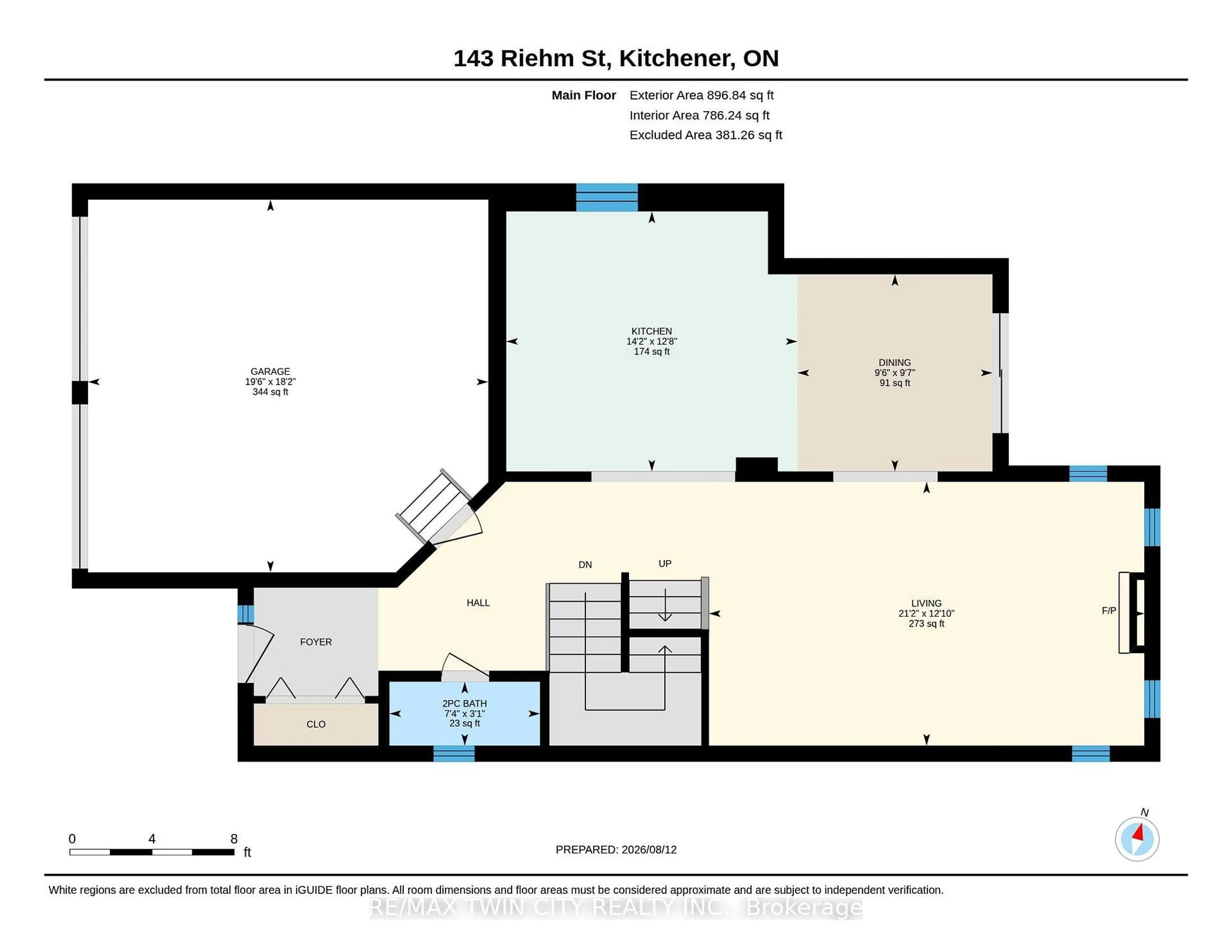 Floor plan for 143 Riehm St, Kitchener Ontario N2E 4L3