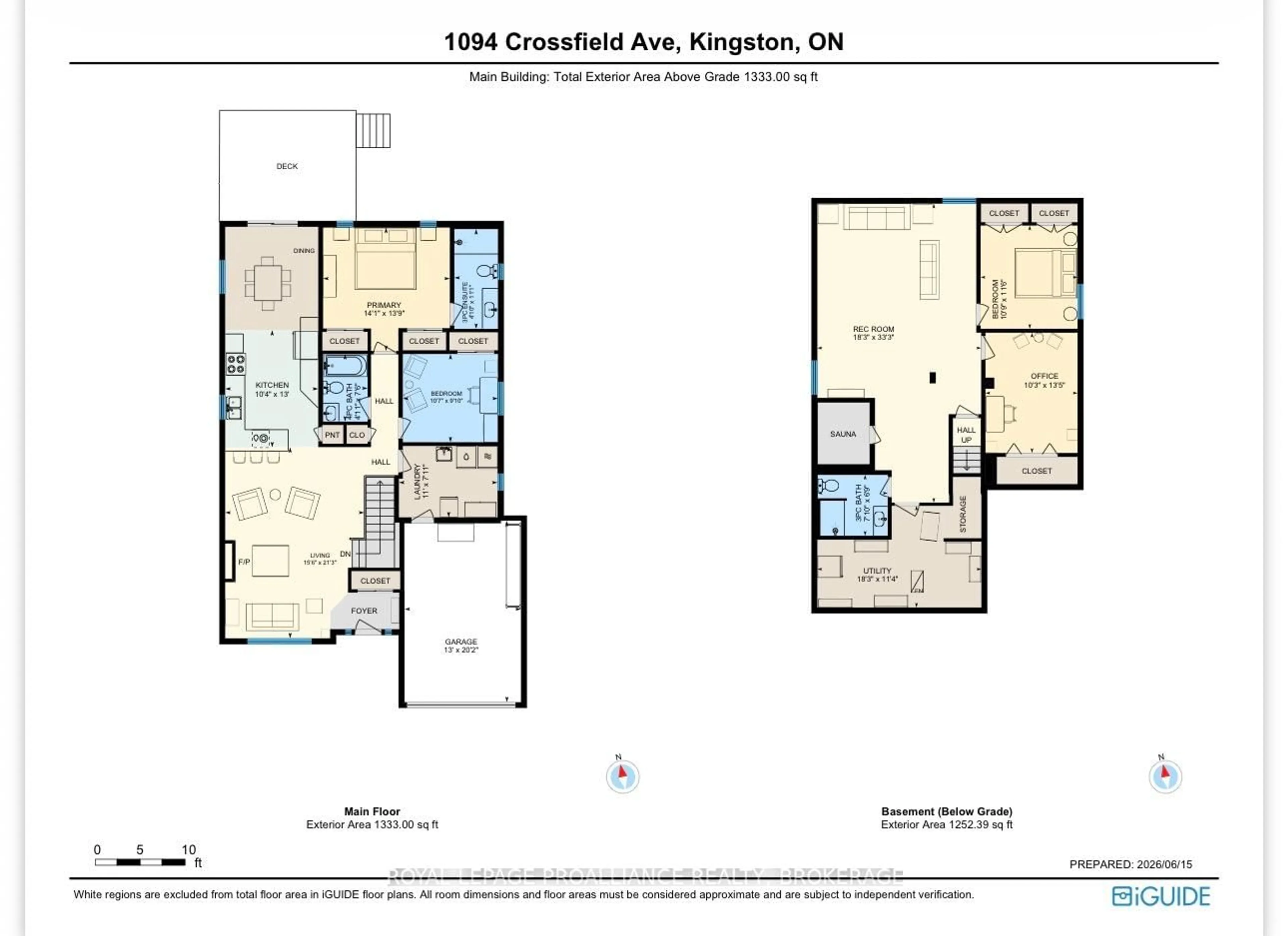Floor plan for 1094 Crossfield Ave, Kingston Ontario K7P 0G7