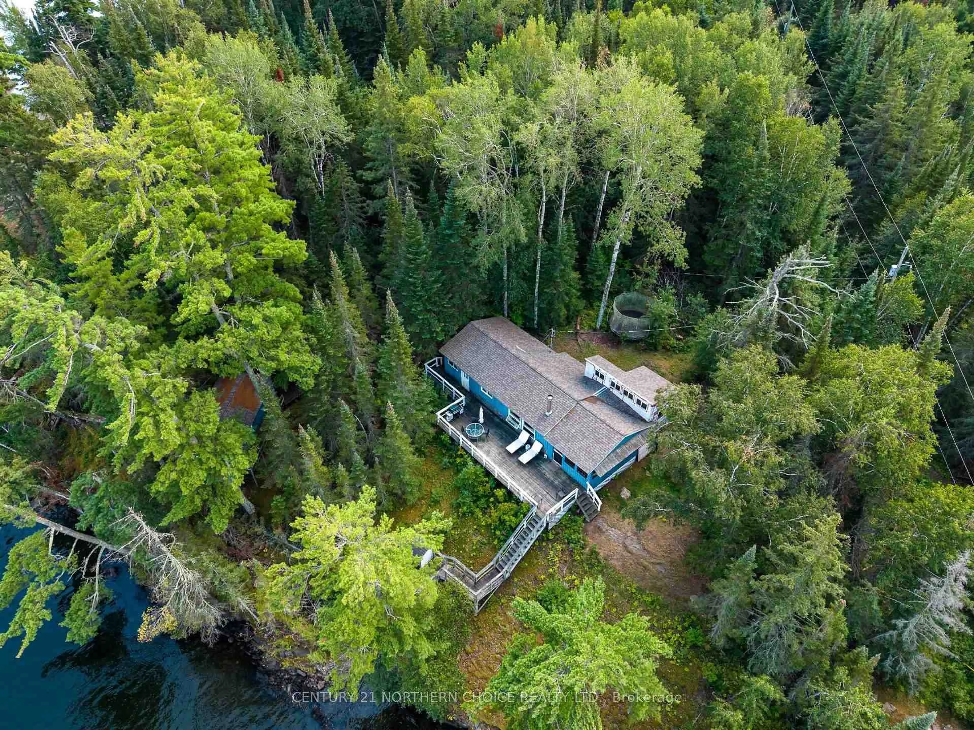 A pic from outside/outdoor area/front of a property/back of a property/a pic from drone, forest/trees view for PIN 421500561 Rogers Island, Kenora Remote Area Ontario P9N 1T3
