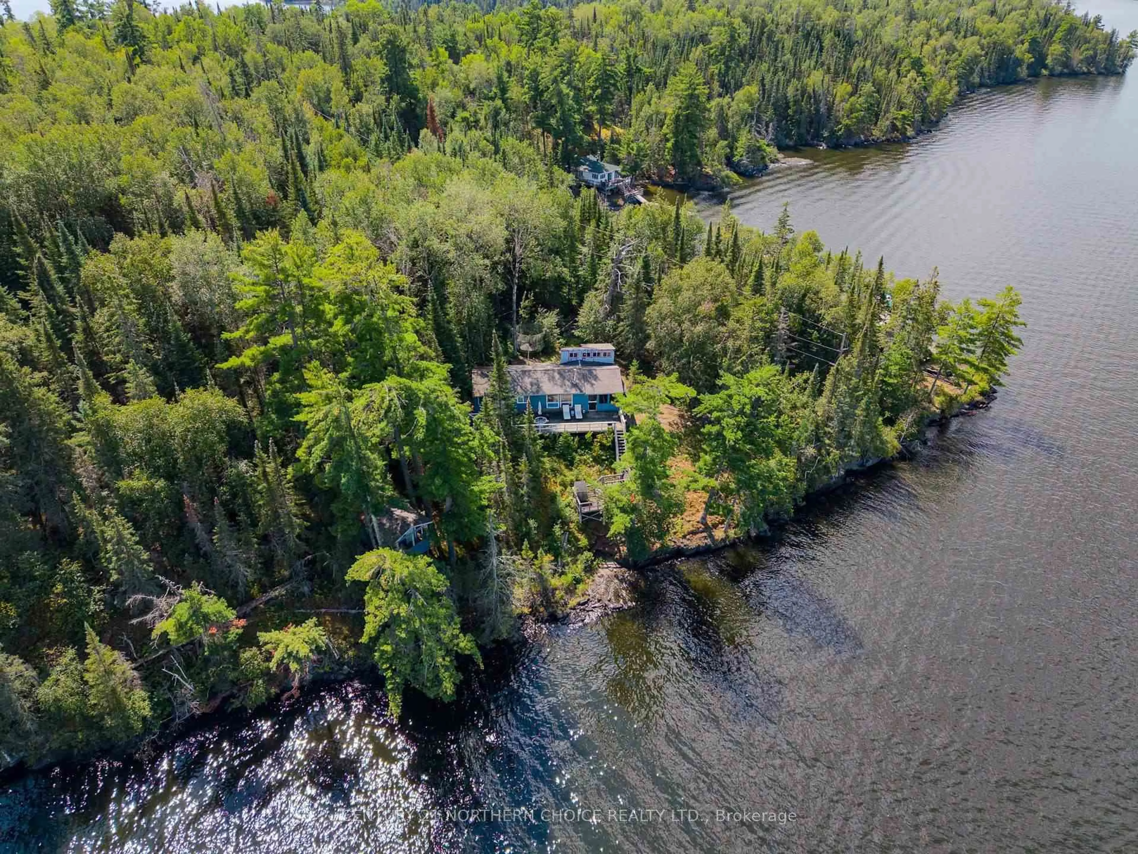 A pic from outside/outdoor area/front of a property/back of a property/a pic from drone, water/lake/river/ocean view for PIN 421500561 Rogers Island, Kenora Remote Area Ontario P9N 1T3