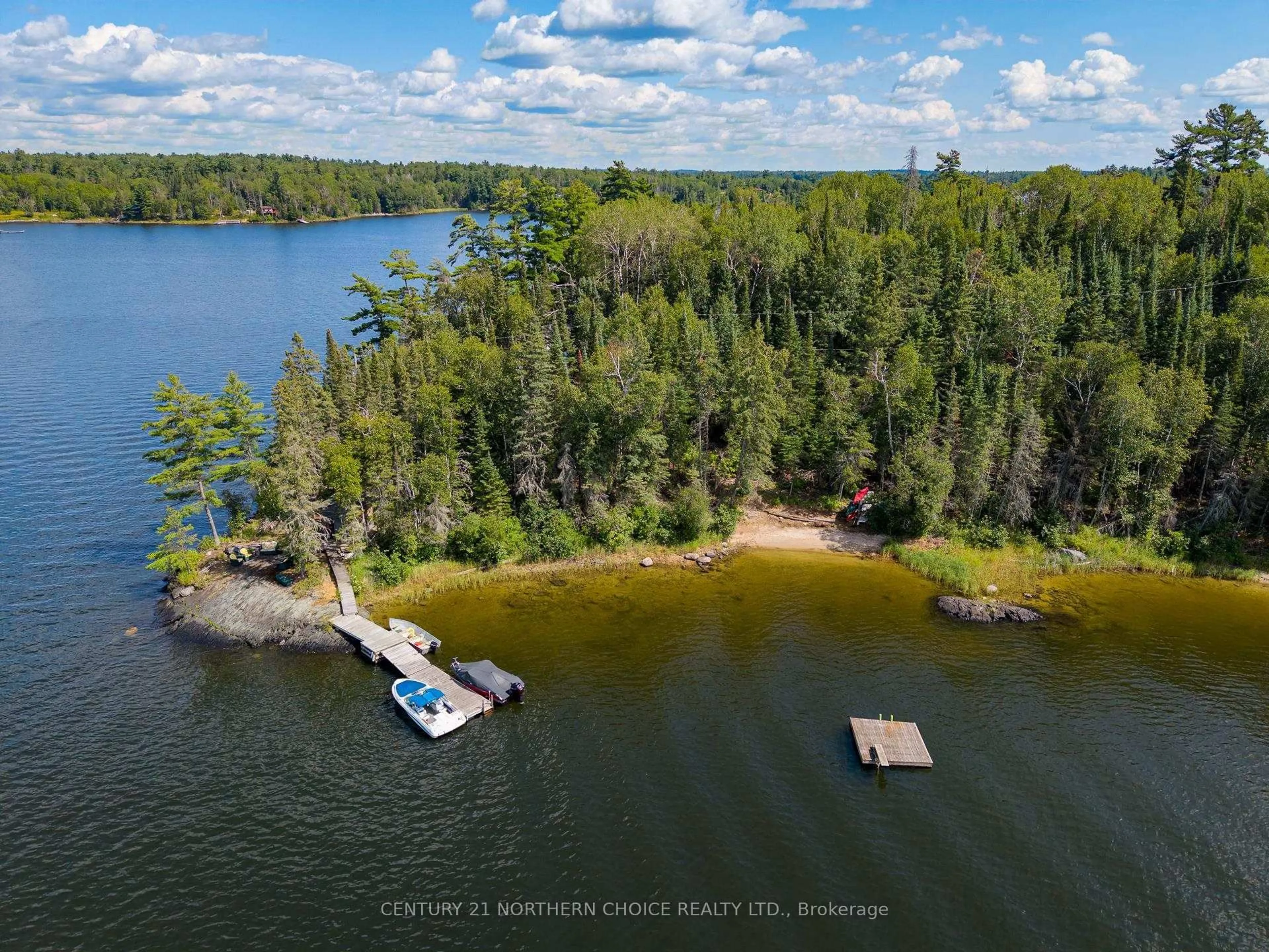 A pic from outside/outdoor area/front of a property/back of a property/a pic from drone, water/lake/river/ocean view for PIN 421500561 Rogers Island, Kenora Remote Area Ontario P9N 1T3