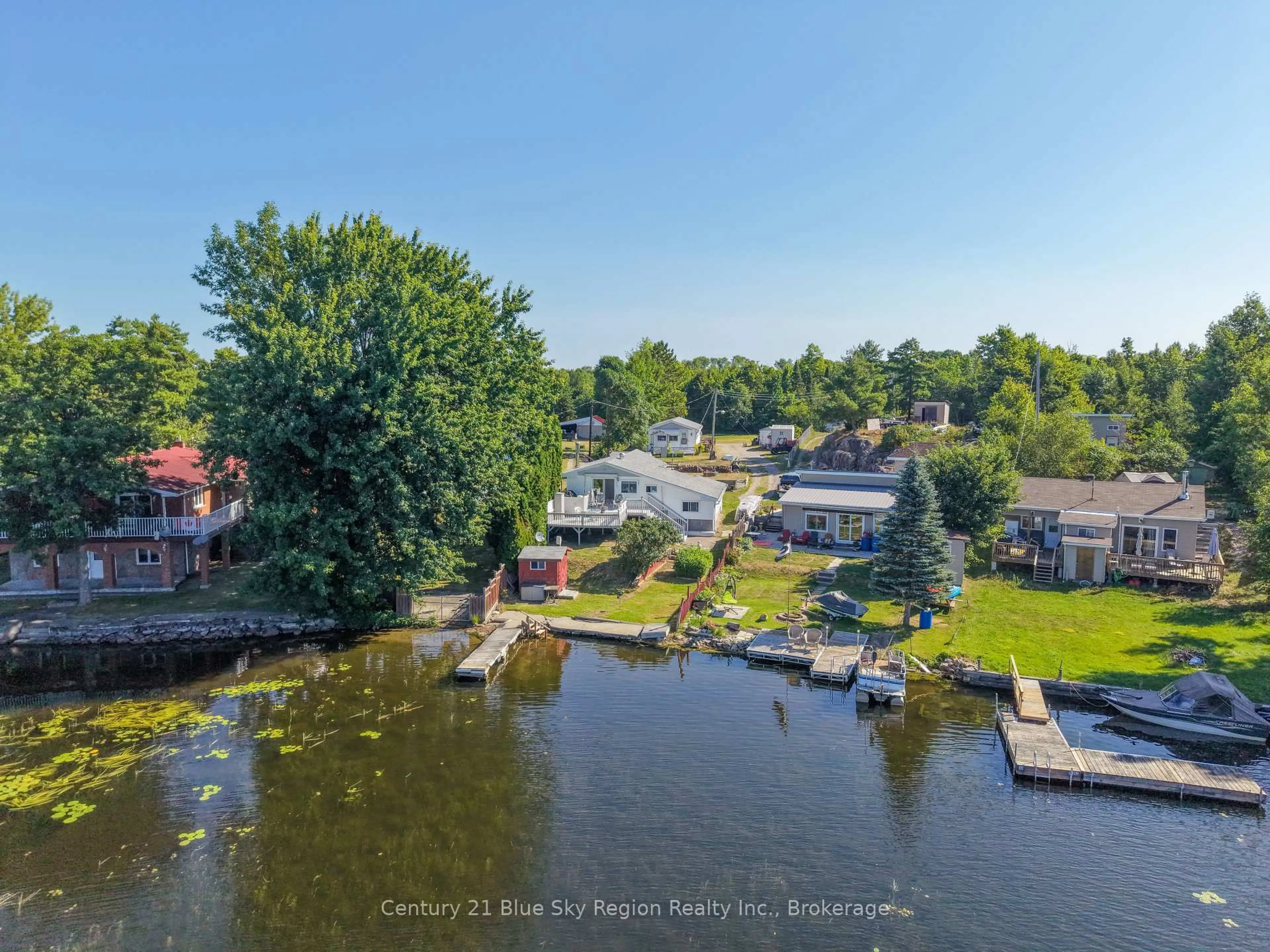 A pic from outside/outdoor area/front of a property/back of a property/a pic from drone, water/lake/river/ocean view for 16 Gabriel Rd, West Nipissing Ontario P0H 2M0