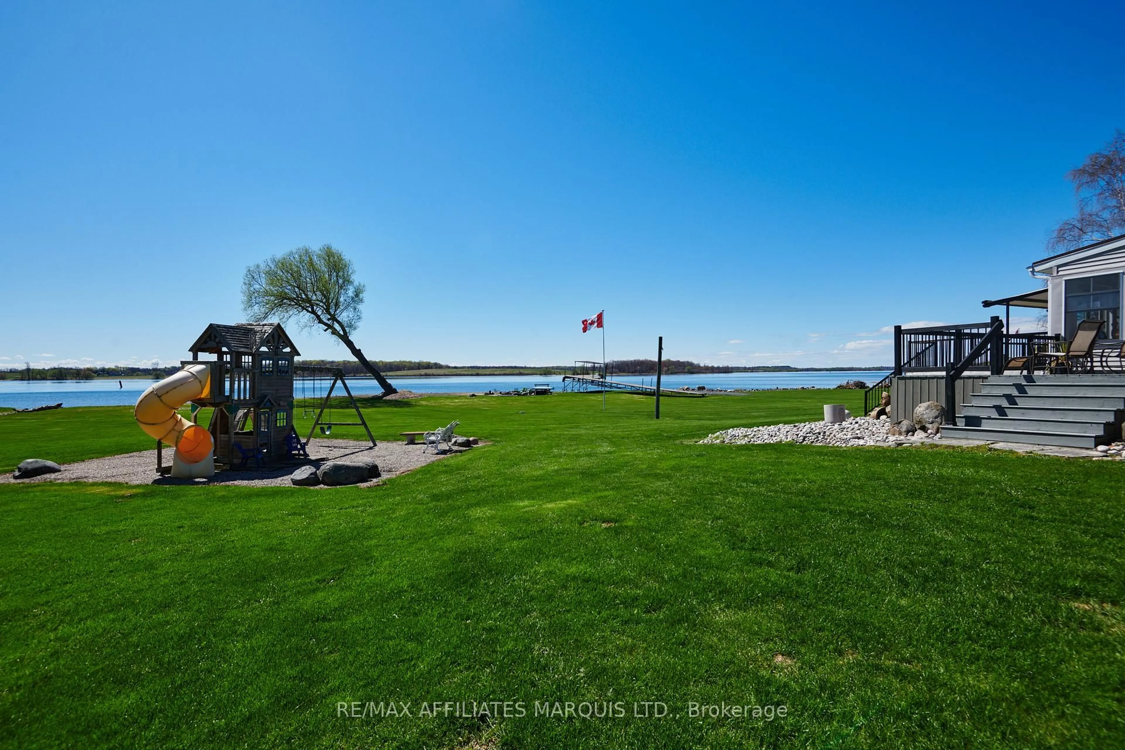 A pic from outside/outdoor area/front of a property/back of a property/a pic from drone, water/lake/river/ocean view for 11728 Lakeshore Dr, South Dundas Ontario K0C 1X0