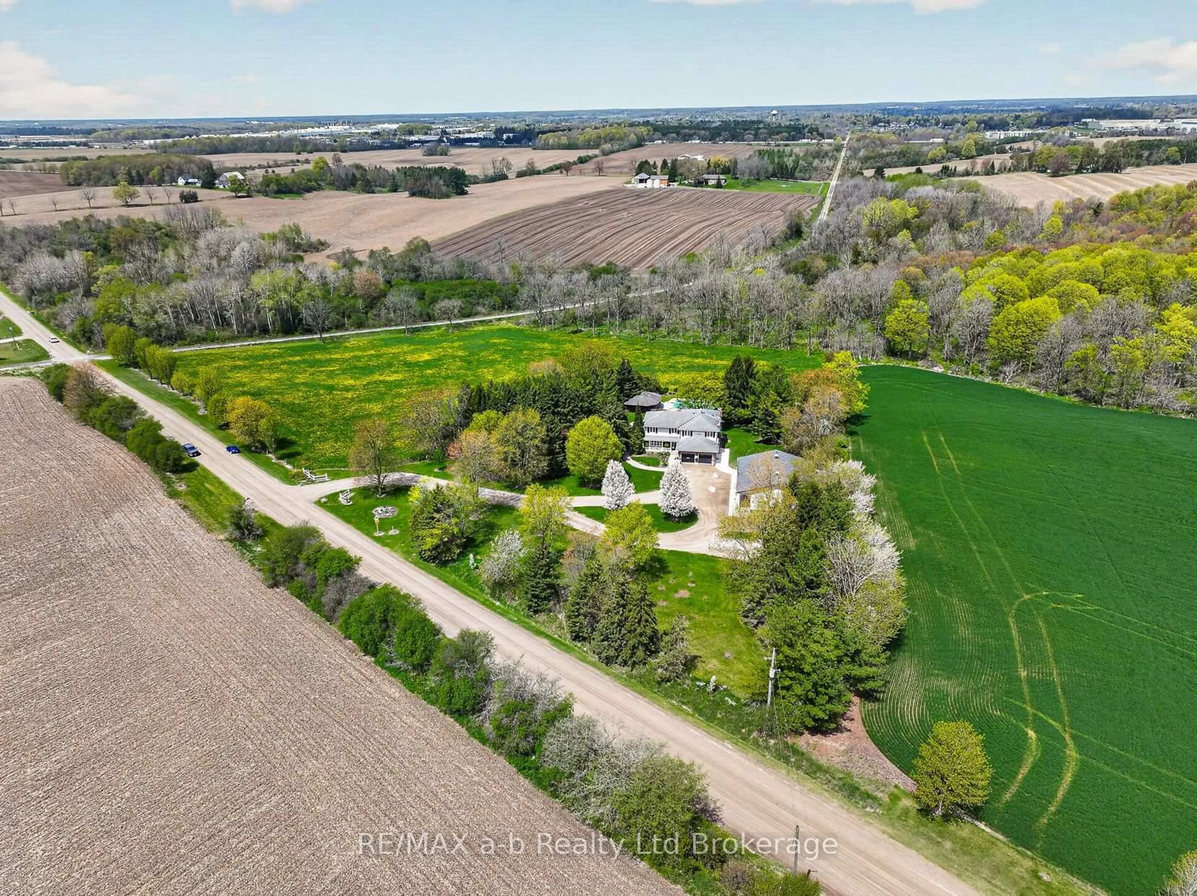 A pic from outside/outdoor area/front of a property/back of a property/a pic from drone, water/lake/river/ocean view for 403745 Union Rd, Ingersoll Ontario N5C 3J7