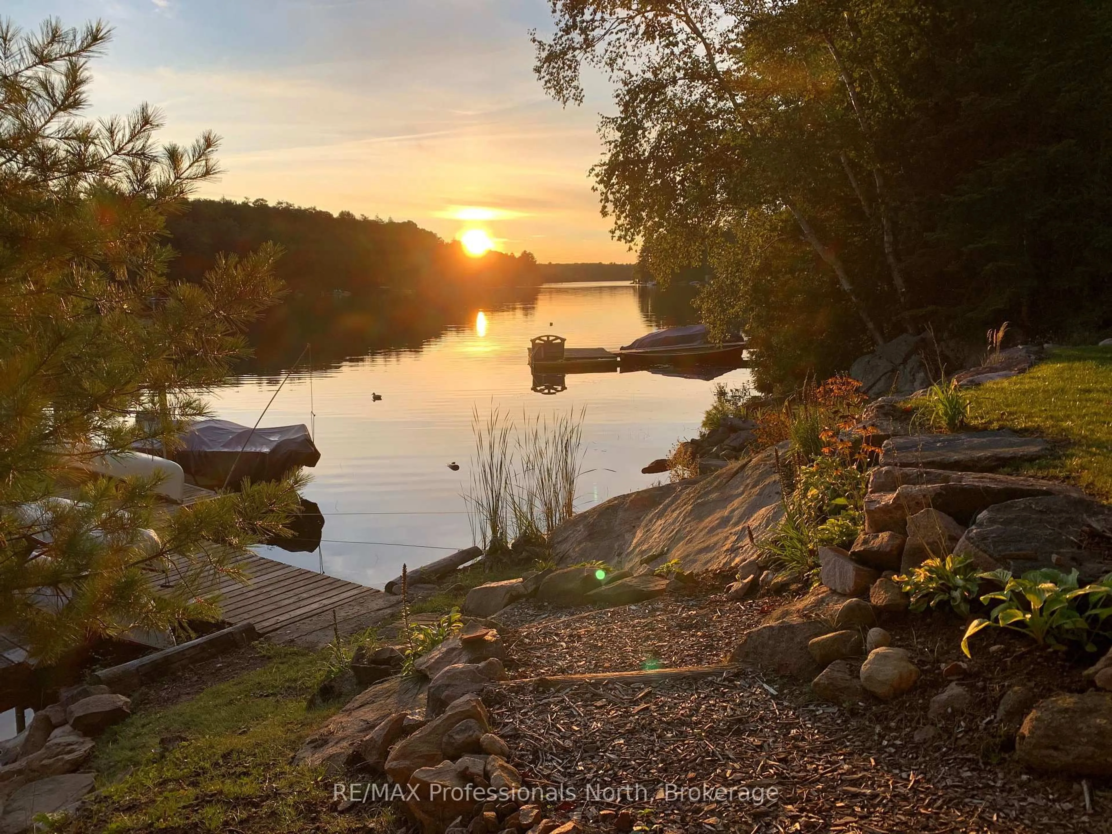 Patio, water/lake/river/ocean view for 1333 Nestle Tr, Highlands East Ontario K0M 1R0