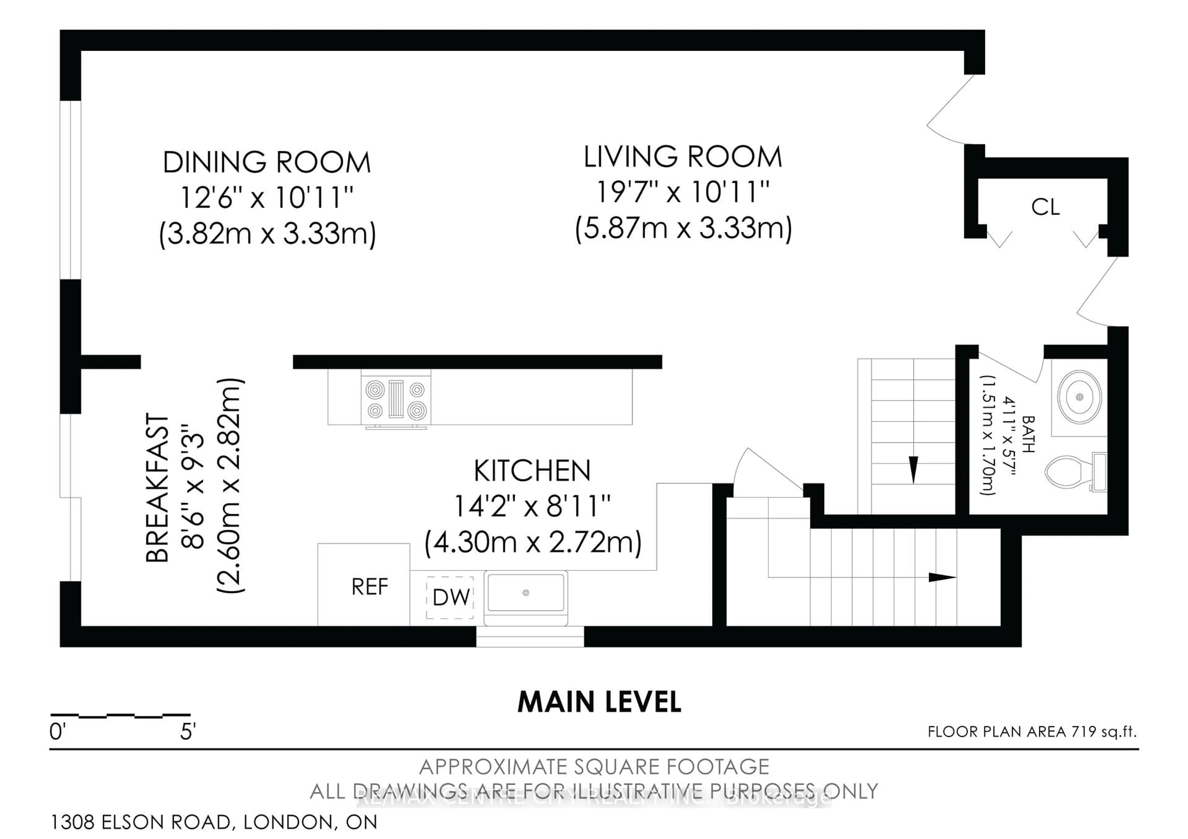 Floor plan for 1308 Elson Rd, London North Ontario N6G 5R2