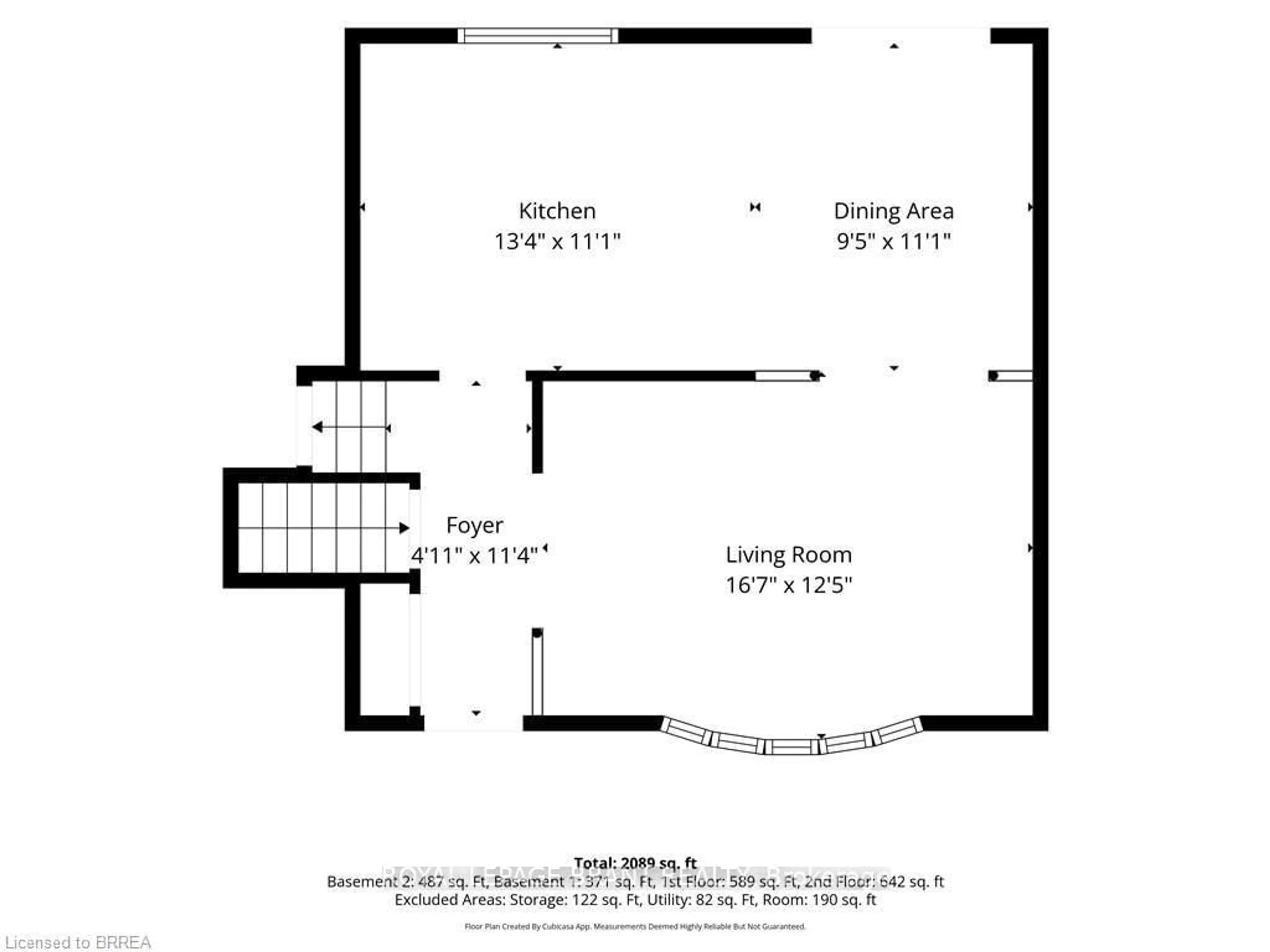 Floor plan for 92 Brier Park Rd, Brantford Ontario N3R 5T4