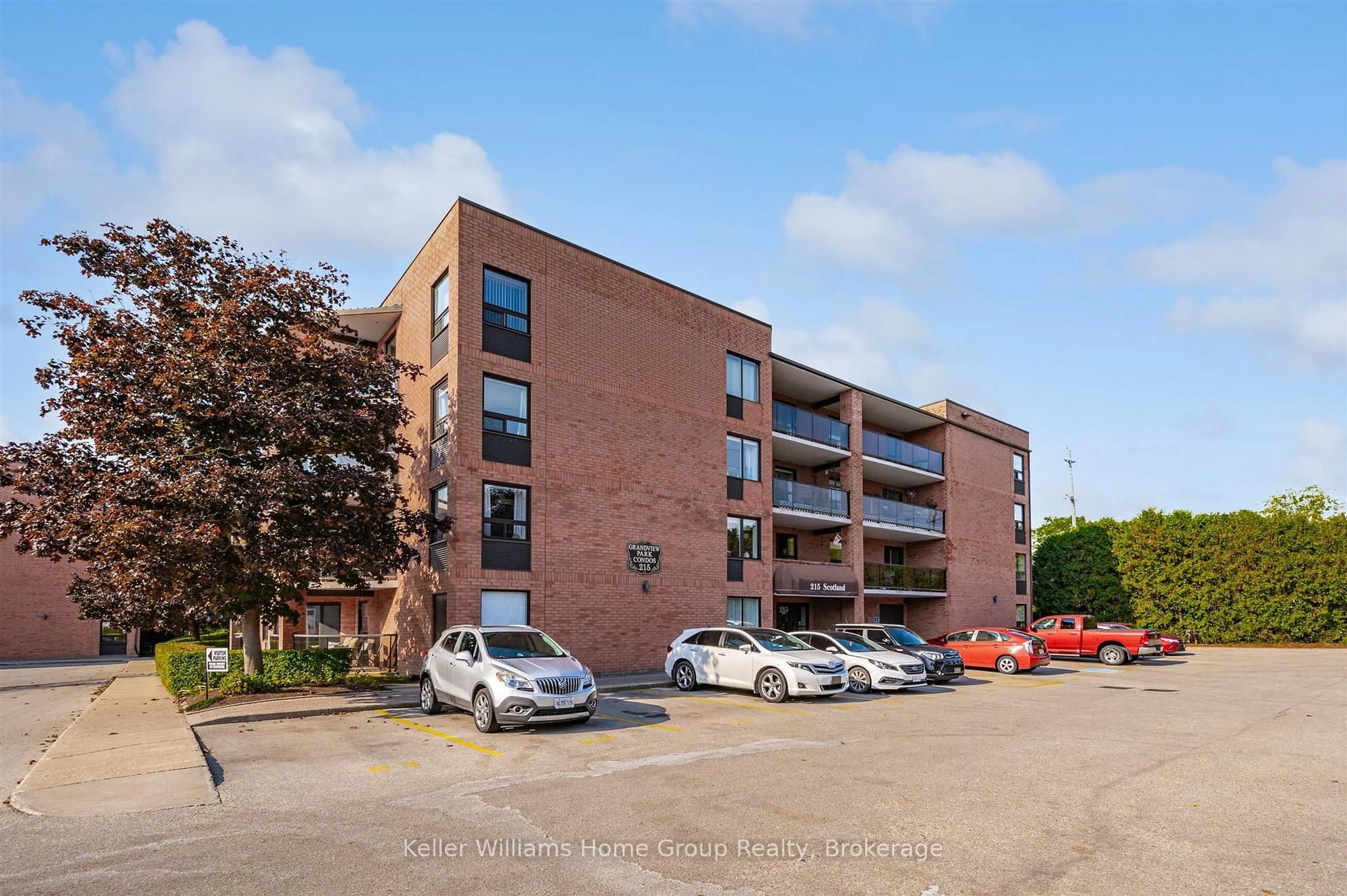 A pic from outside/outdoor area/front of a property/back of a property/a pic from drone, building for 215 Scotland St #405, Centre Wellington Ontario N1M 3T3