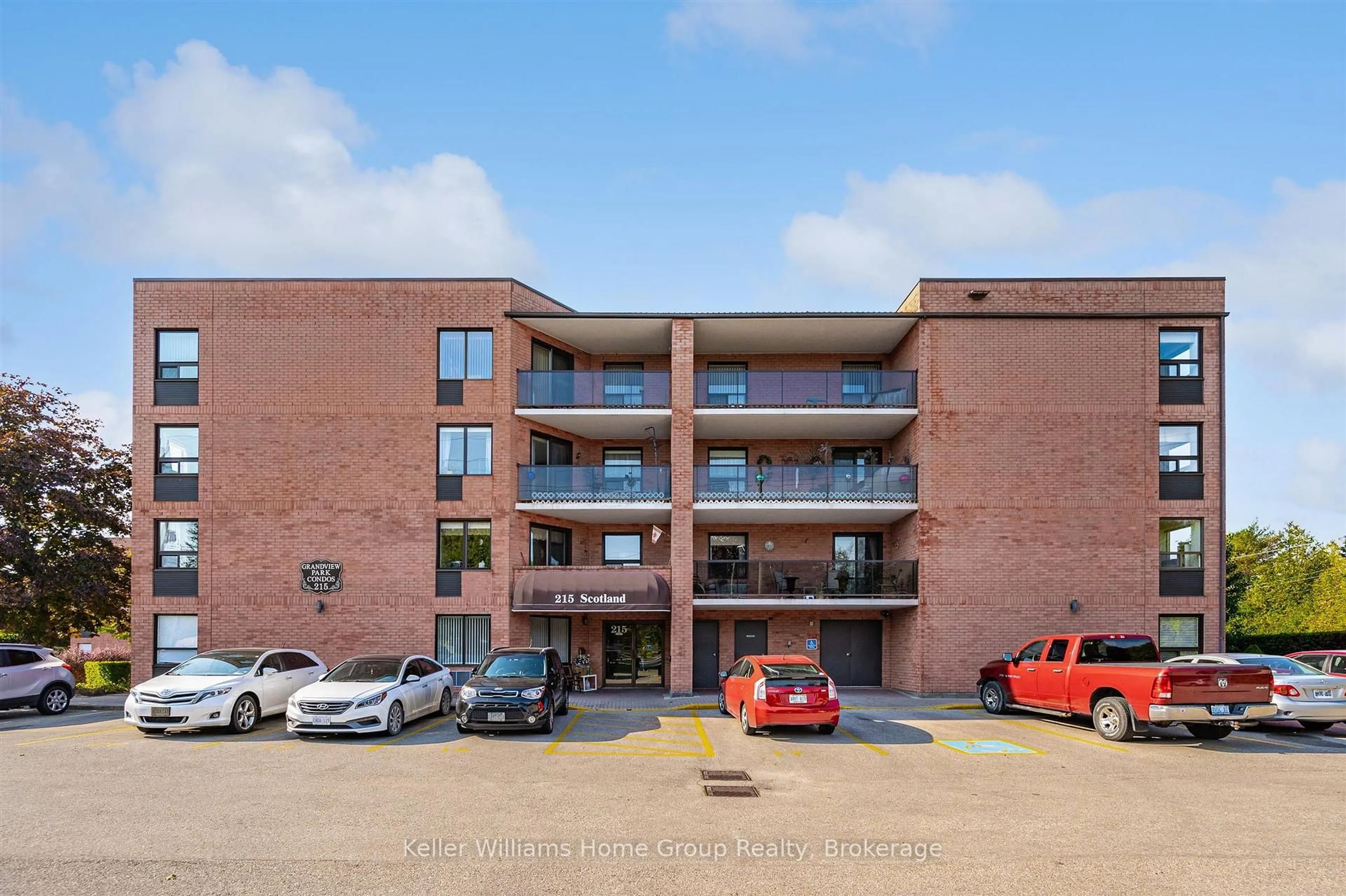 A pic from outside/outdoor area/front of a property/back of a property/a pic from drone, building for 215 Scotland St #405, Centre Wellington Ontario N1M 3T3