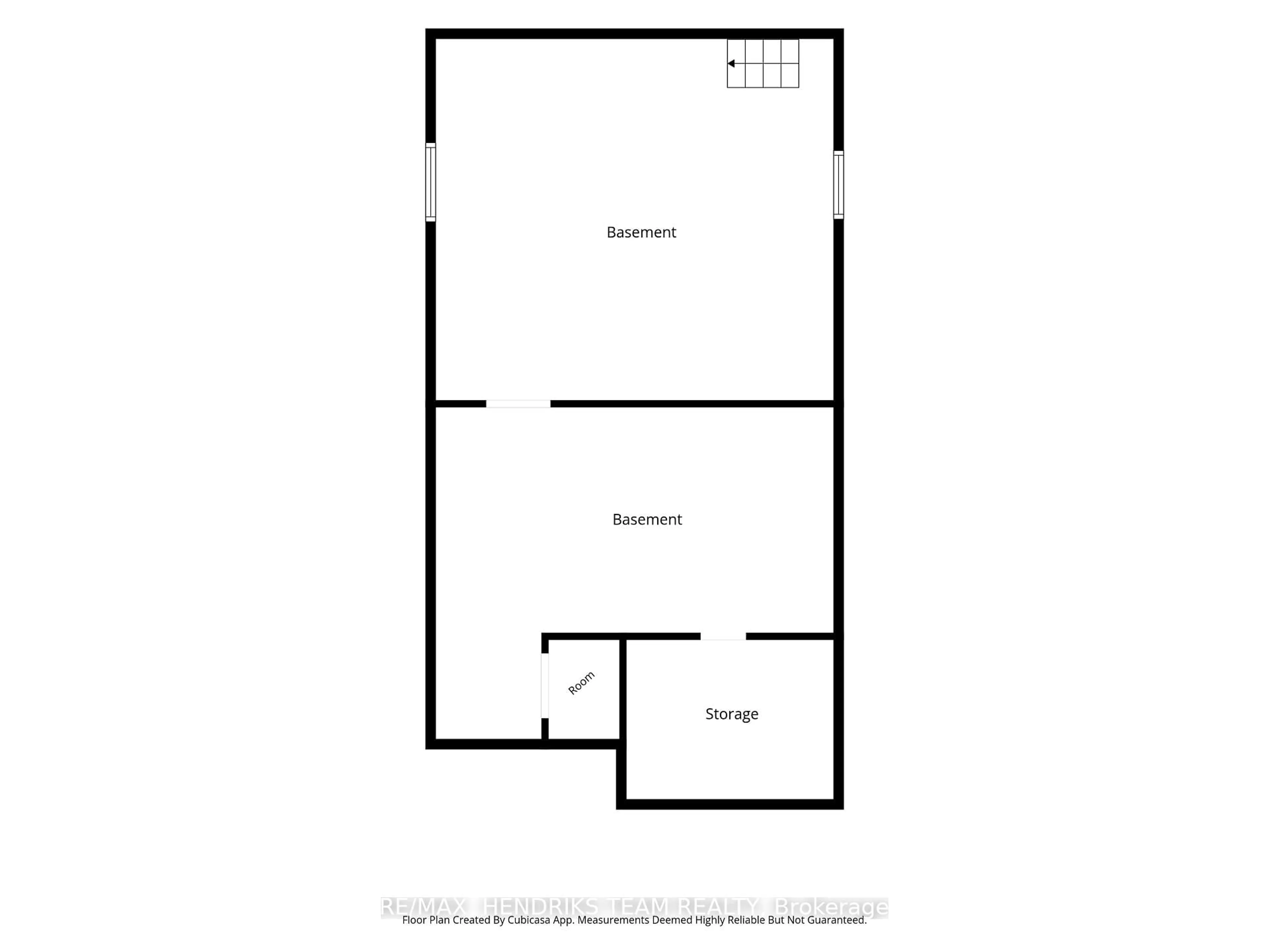 Floor plan for 134 1/2 York St, St. Catharines Ontario L2R 6E7