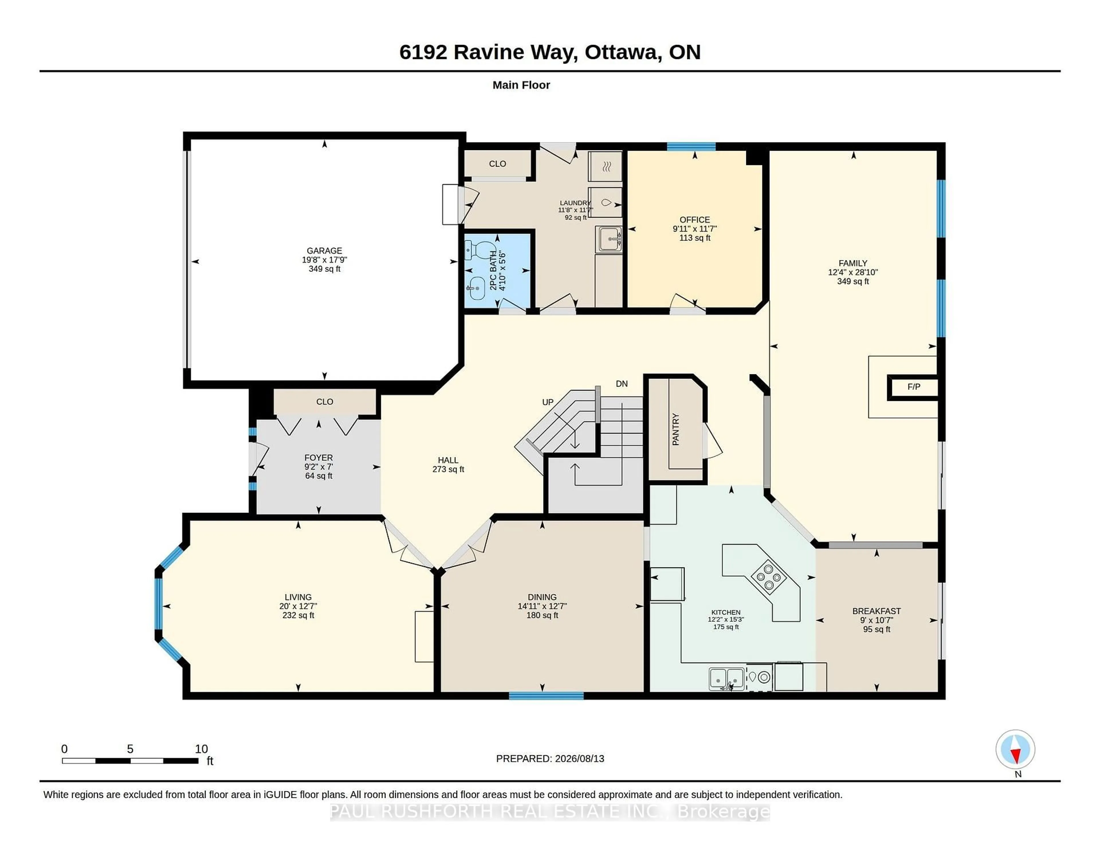 Floor plan for 6192 Ravine Way, Orleans Ontario K1C 2W4