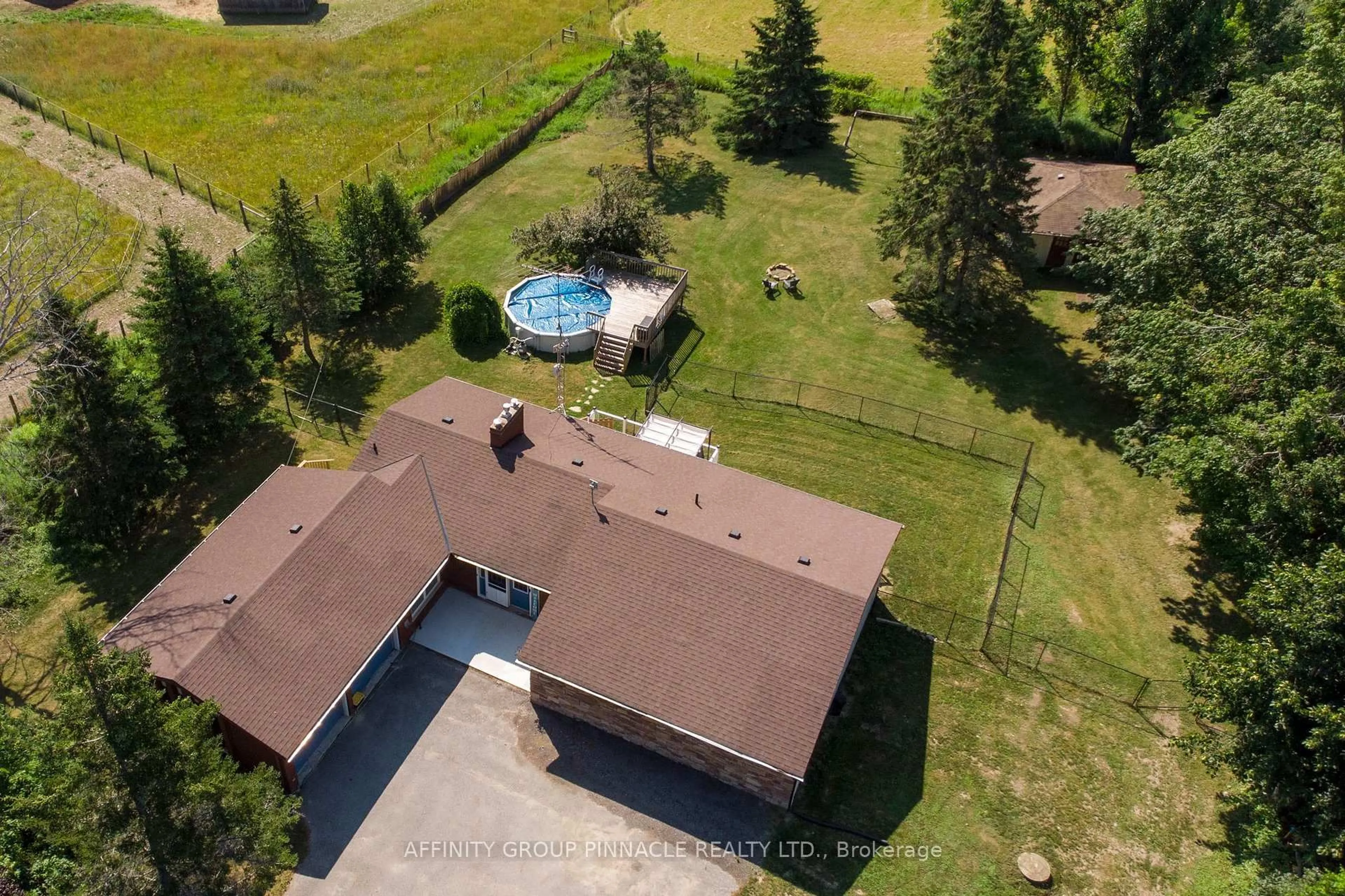 A pic from outside/outdoor area/front of a property/back of a property/a pic from drone, unknown for 1140 Farmstead Rd, Kawartha Lakes Ontario K0M 2M0