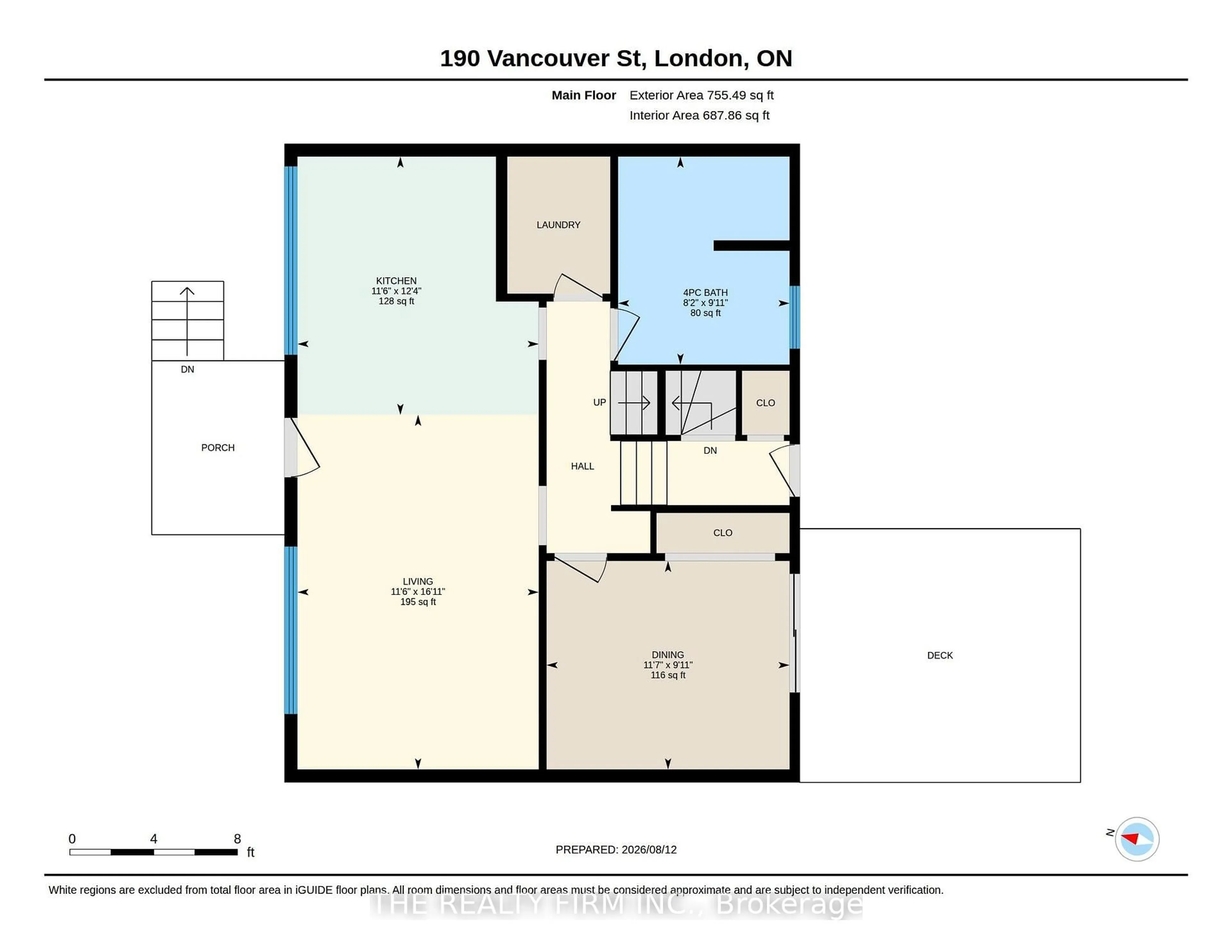 Floor plan for 190 Vancouver St, London East Ontario N5W 4R7