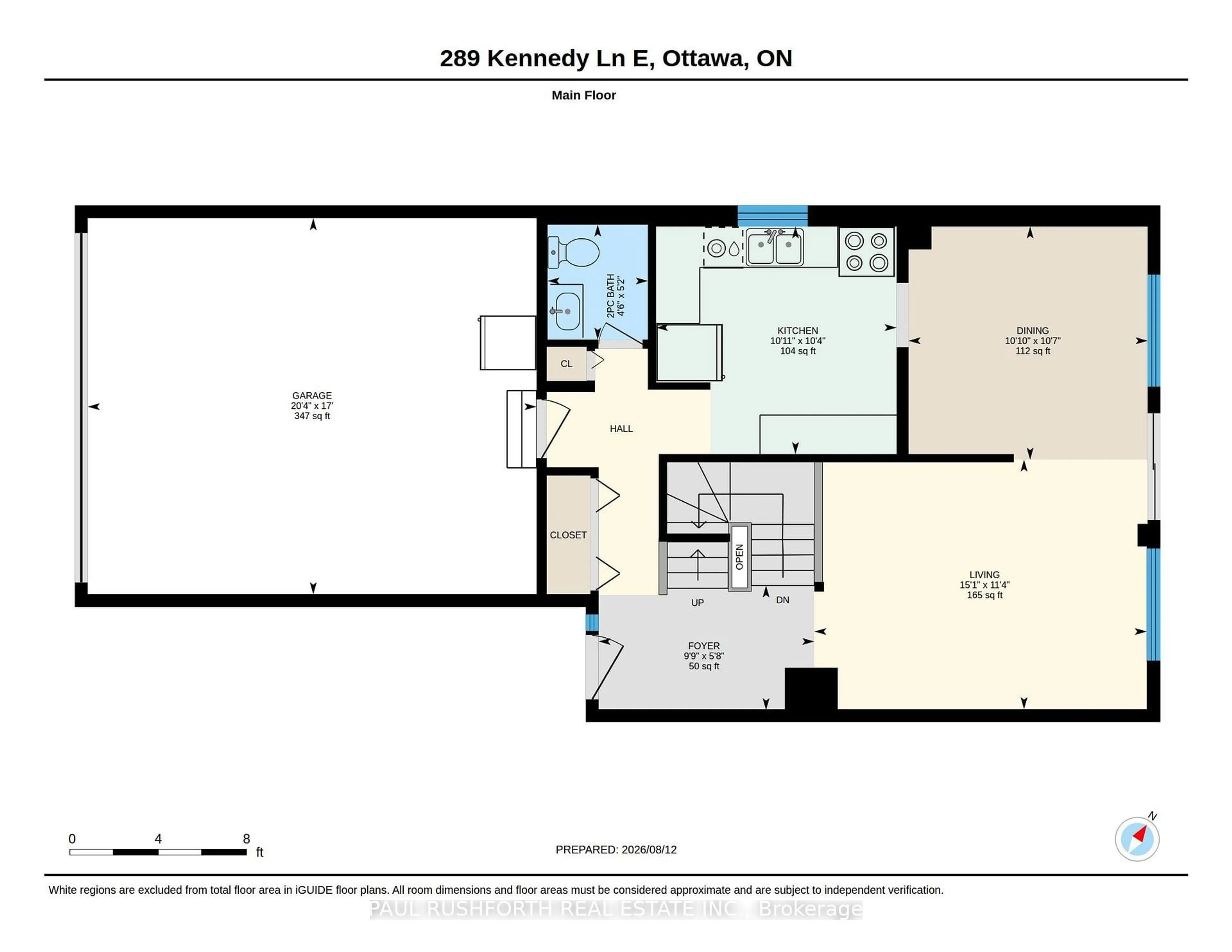 Floor plan for 289 Kennedy Lane, Ottawa Ontario K1E 3M5