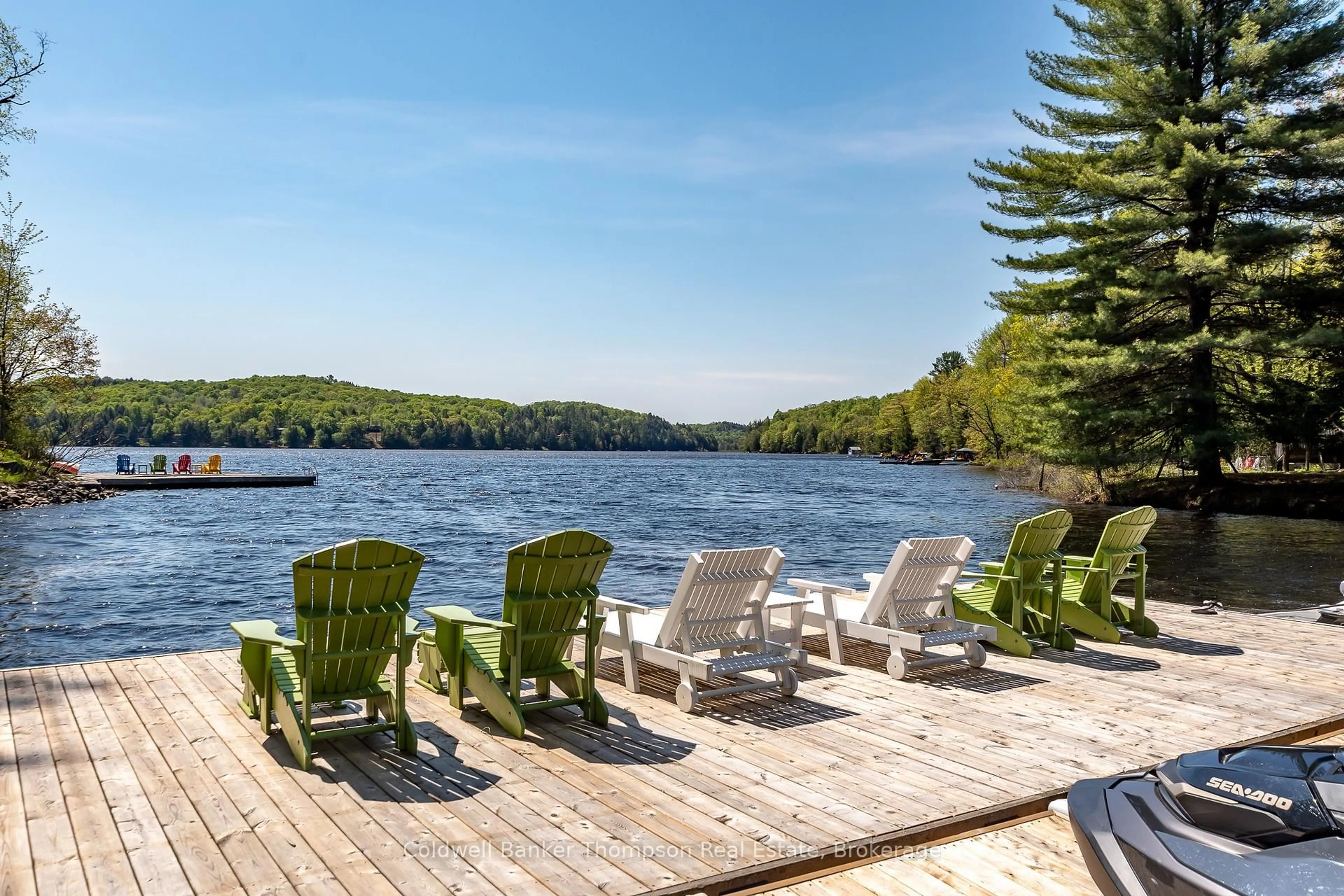 Patio, water/lake/river/ocean view for 54 Hoodstown Shores Rd, Huntsville Ontario P1H 2J2