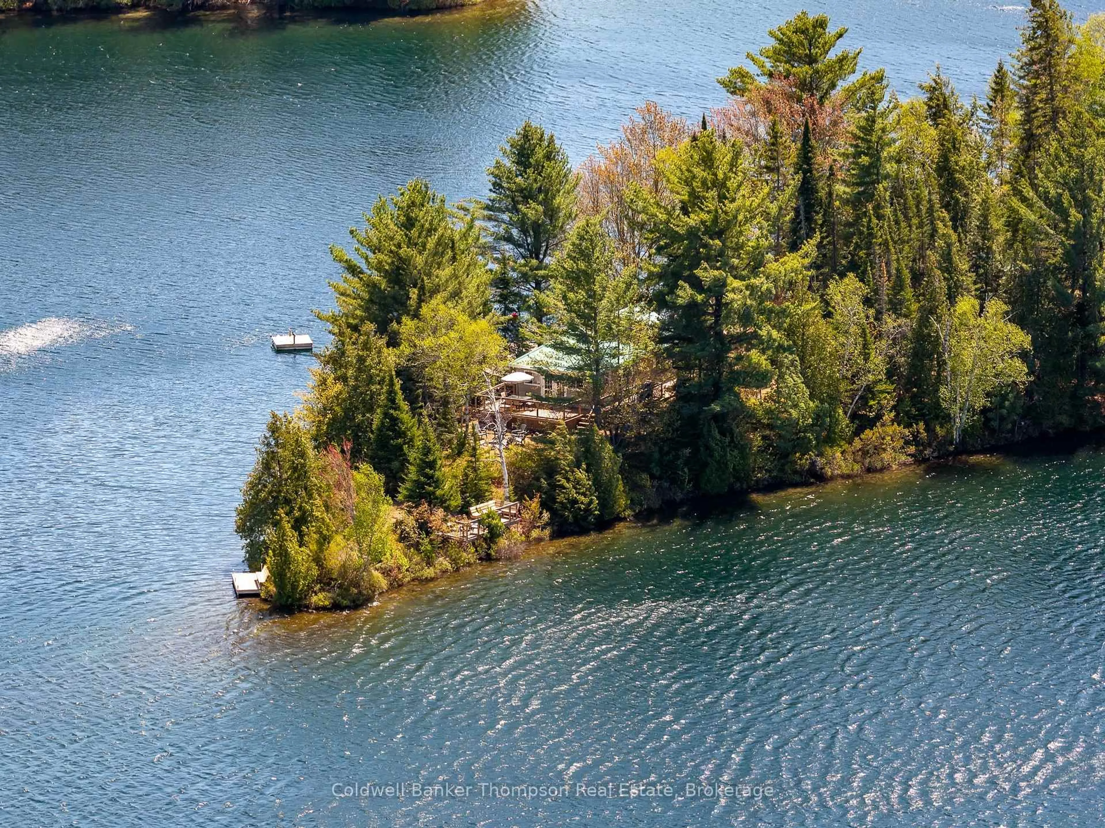 A pic from outside/outdoor area/front of a property/back of a property/a pic from drone, water/lake/river/ocean view for 0 Nottaway Island, Perry Ontario P0A 1J0