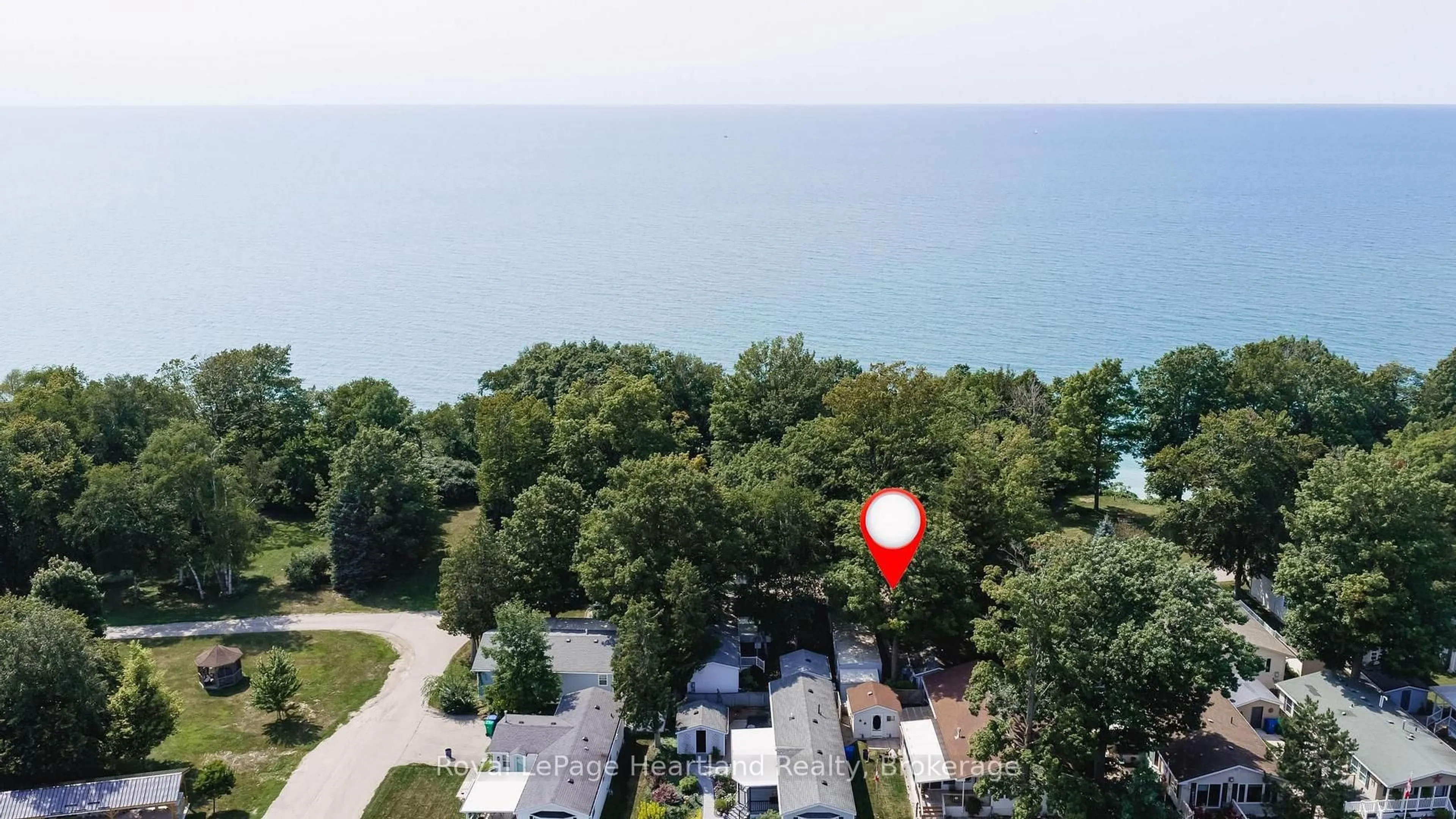 A pic from outside/outdoor area/front of a property/back of a property/a pic from drone, water/lake/river/ocean view for 28 IROQUOIS Lane, Ashfield-Colborne-Wawanosh Ontario N7A 3Y2