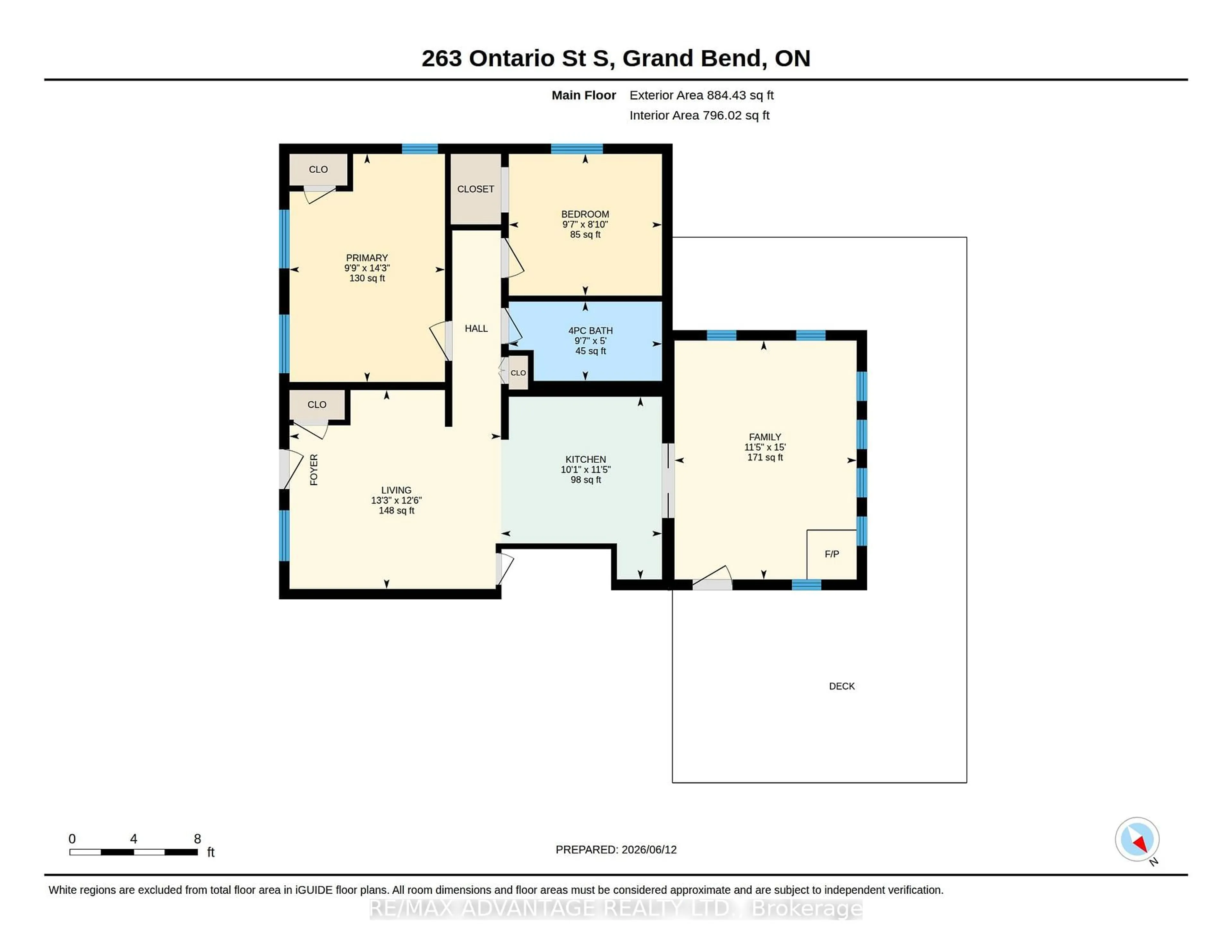 Floor plan for 263 Ontario St, Lambton Shores Ontario N0M 1T0