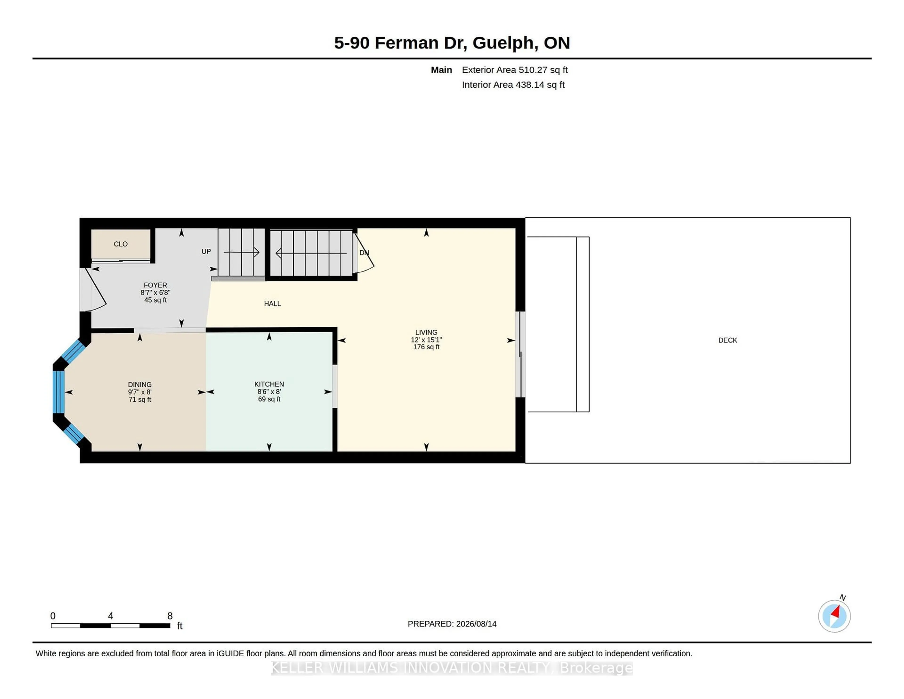 Floor plan for 90 FERMAN Dr #5, Guelph Ontario N1H 8E6