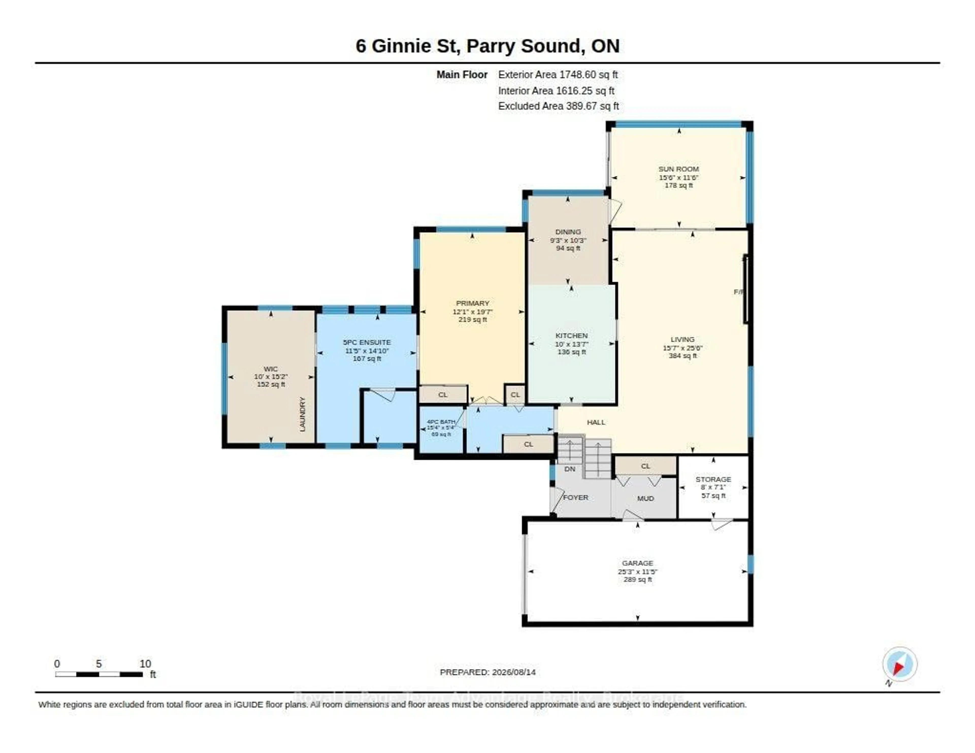 Floor plan for 6 Ginnie St, Parry Sound Ontario P2A 1L1