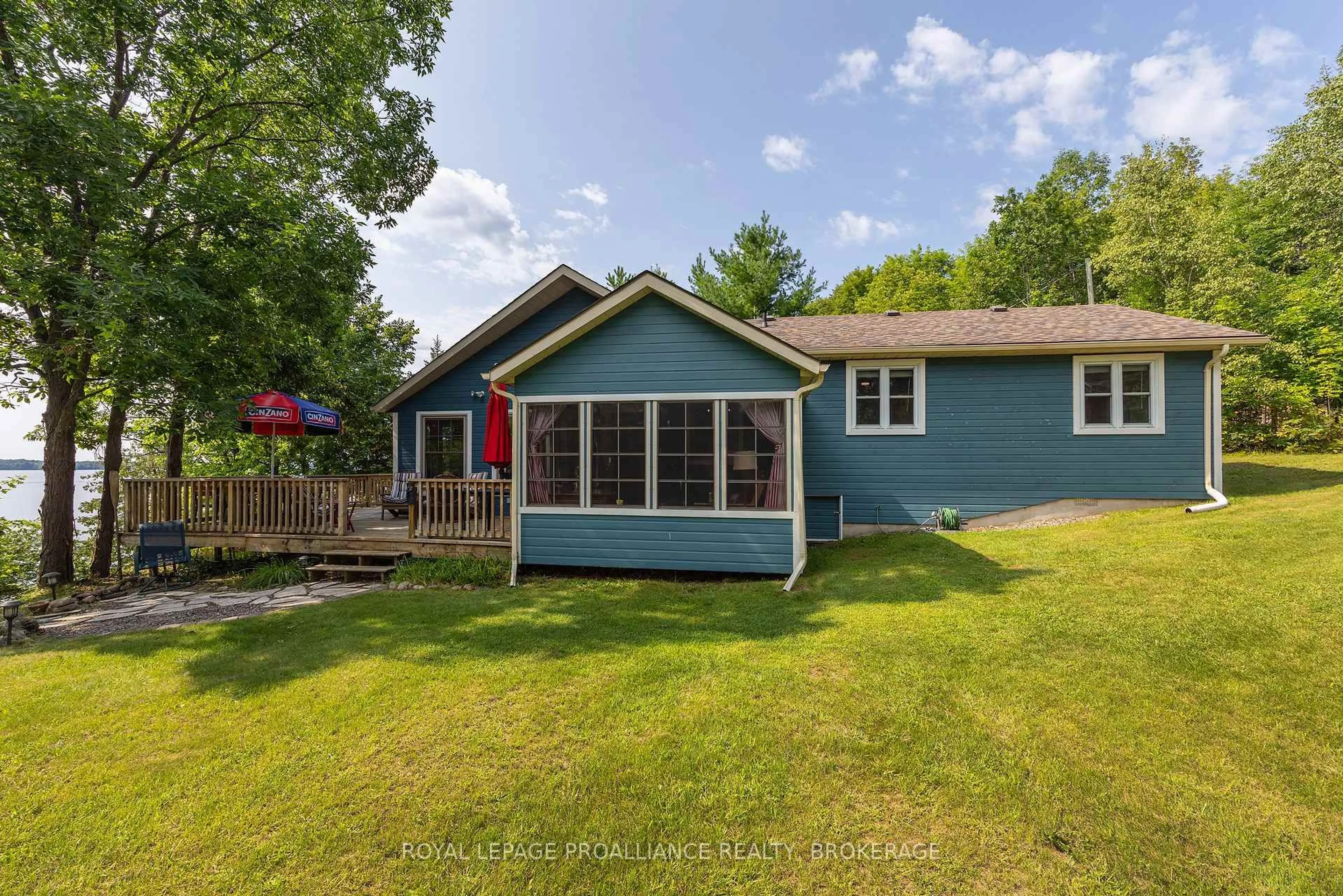 A pic from outside/outdoor area/front of a property/back of a property/a pic from drone, unknown for 1145 North Shore Rd, Rideau Lakes Ontario K0G 1X0