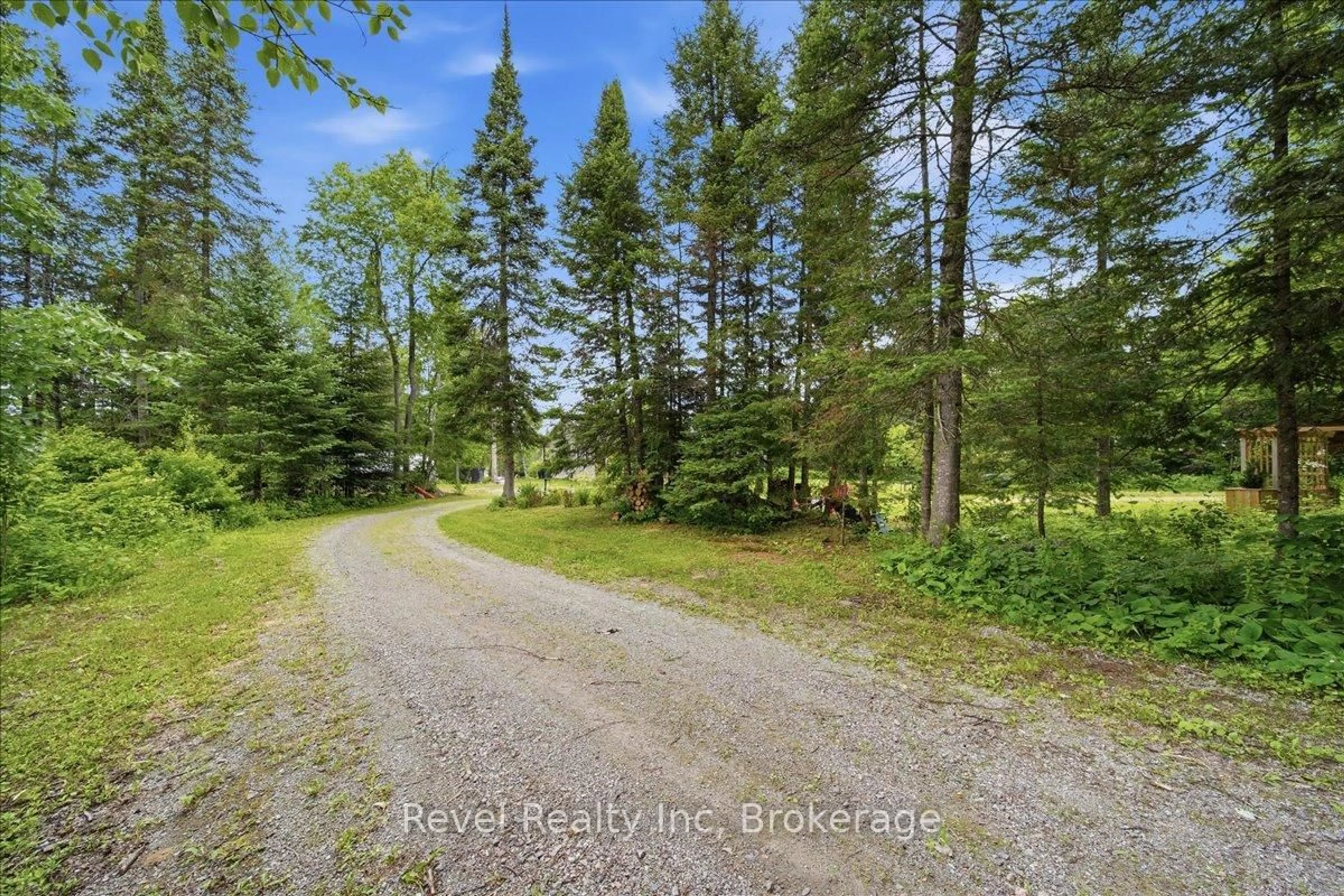 A pic from outside/outdoor area/front of a property/back of a property/a pic from drone, forest/trees view for 1100 Morning Glory Dr, Highlands East Ontario K0M 1R0