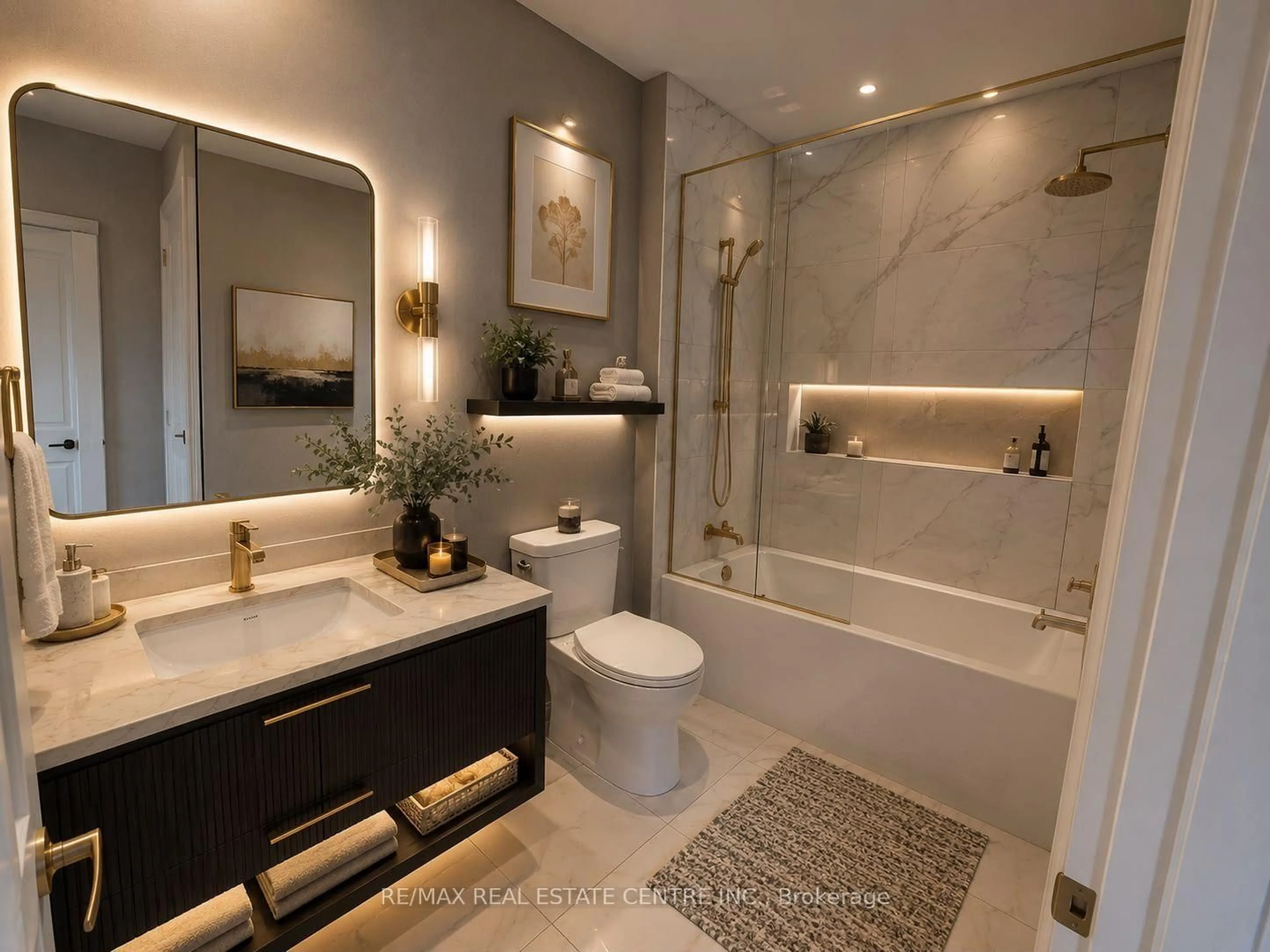 Contemporary bathroom, ceramic/tile floor for 585 Colborne St #304, Brantford Ontario N3S 3M7