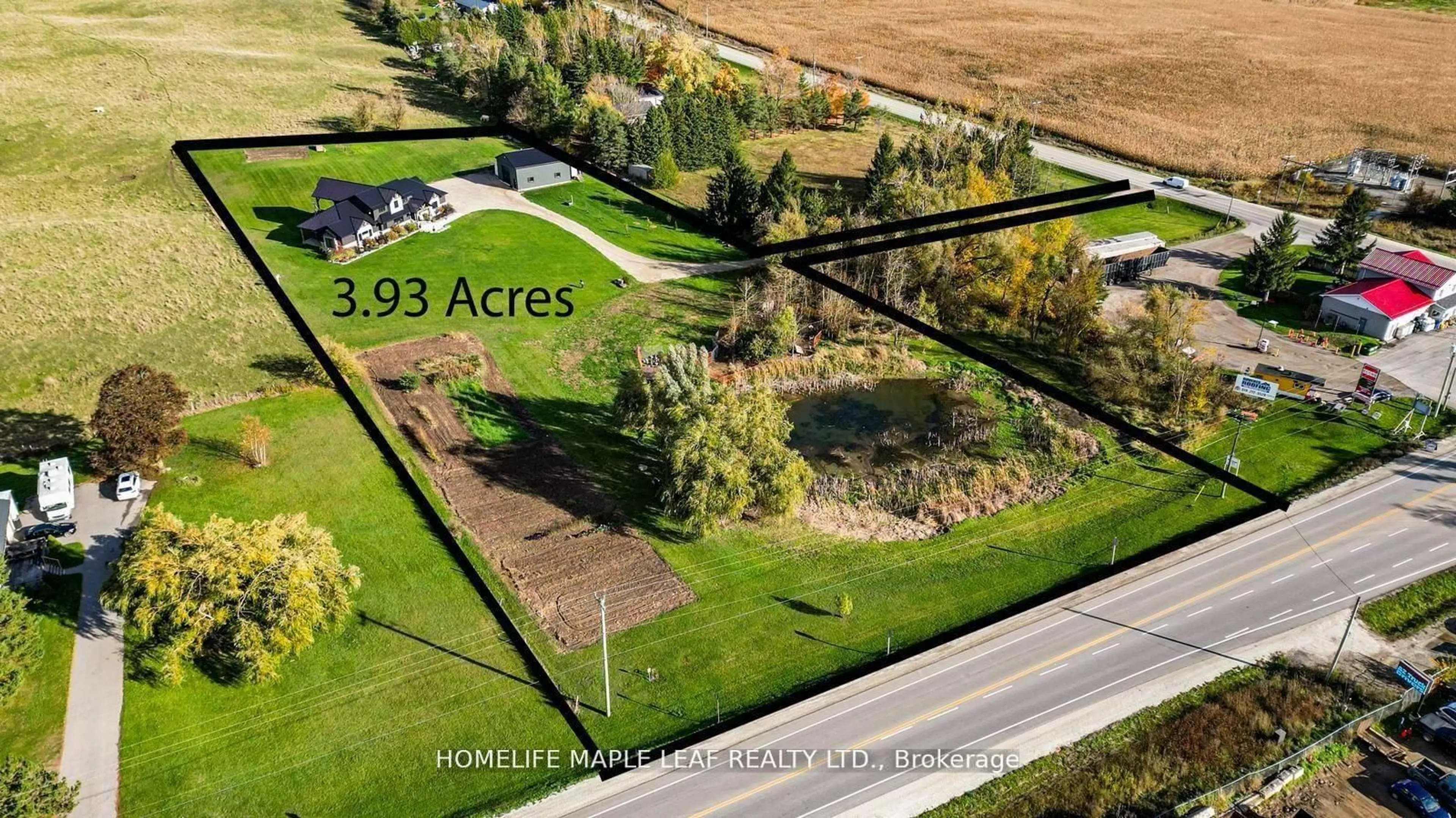A pic from outside/outdoor area/front of a property/back of a property/a pic from drone, street for 585437 County Rd #17, Melancthon Ontario L9V 1Z1