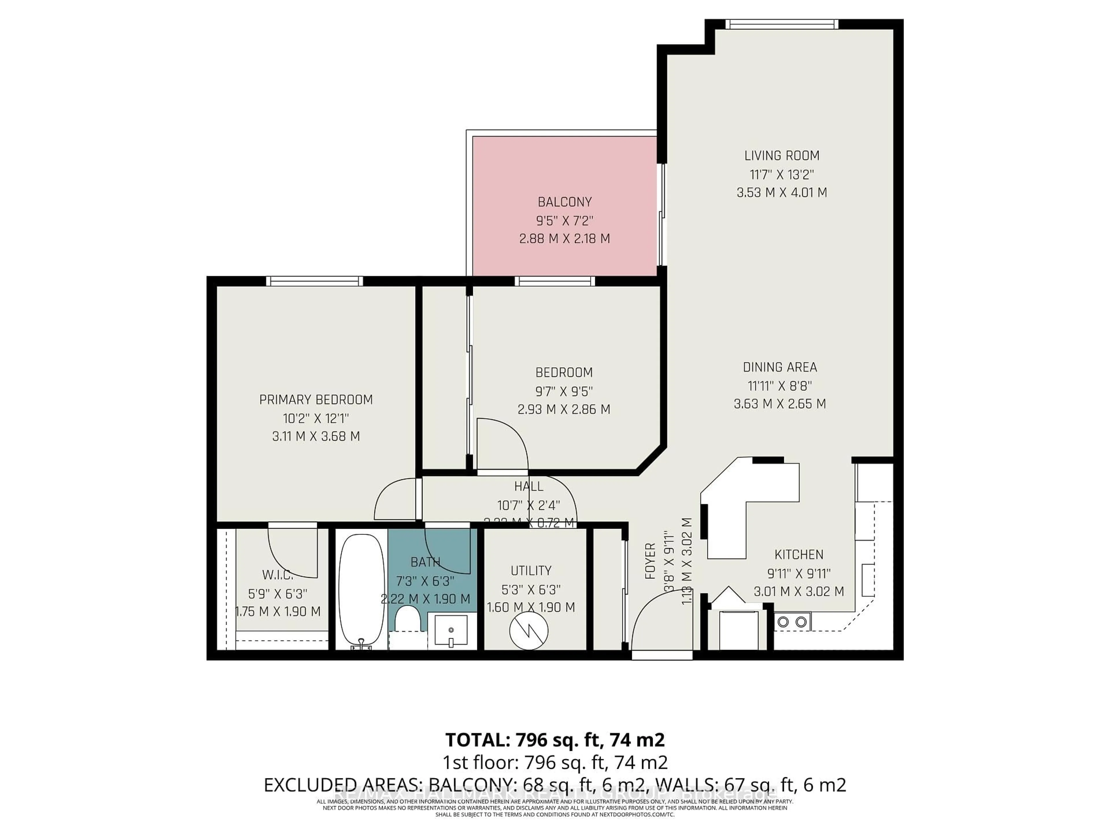Floor plan for 266 Lorry Greenberg Dr #203, Ottawa Ontario K1T 3J9